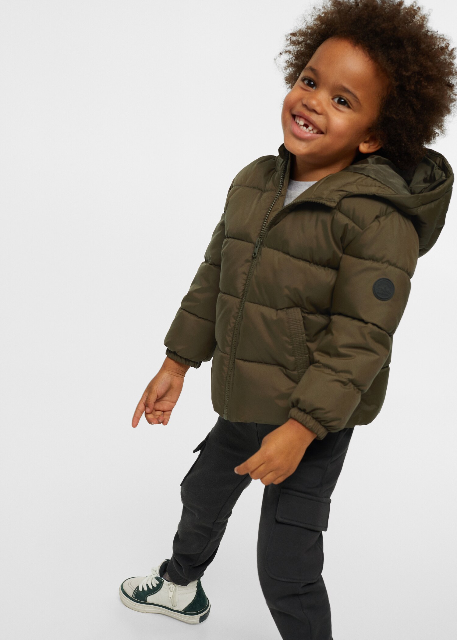 Hood quilted coat - Details of the article 2