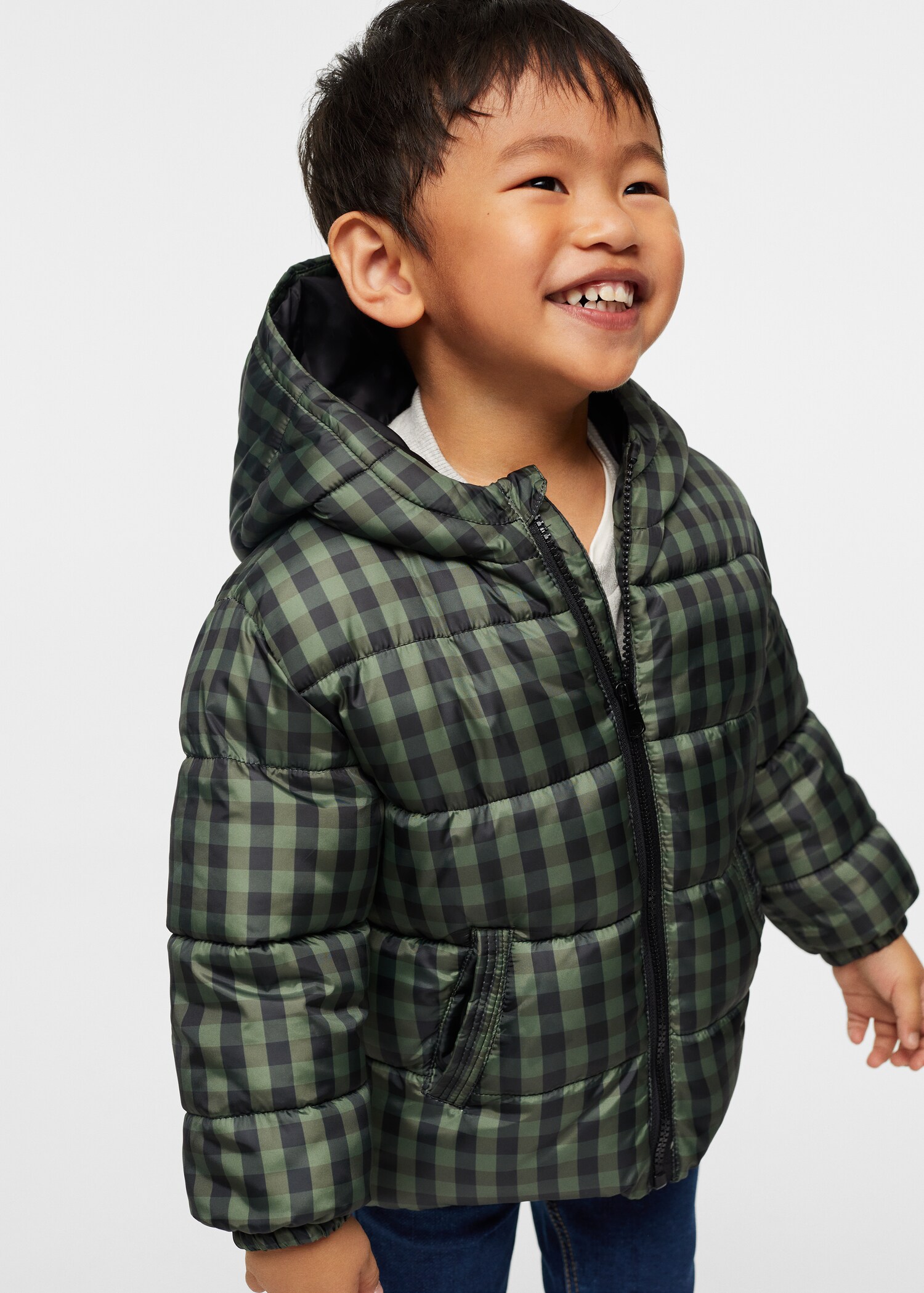 Hood quilted coat - Details of the article 1