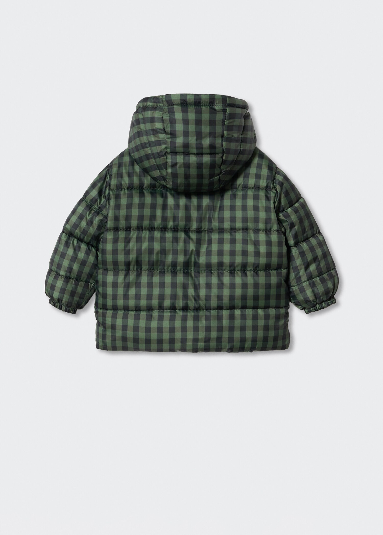 Hood quilted coat - Reverse of the article