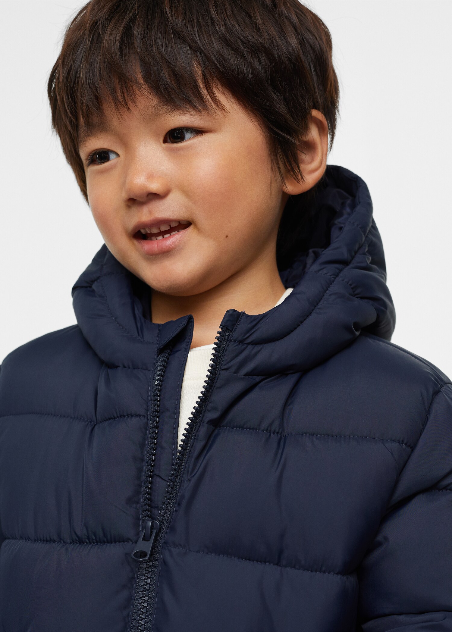 Hood quilted coat - Details of the article 1