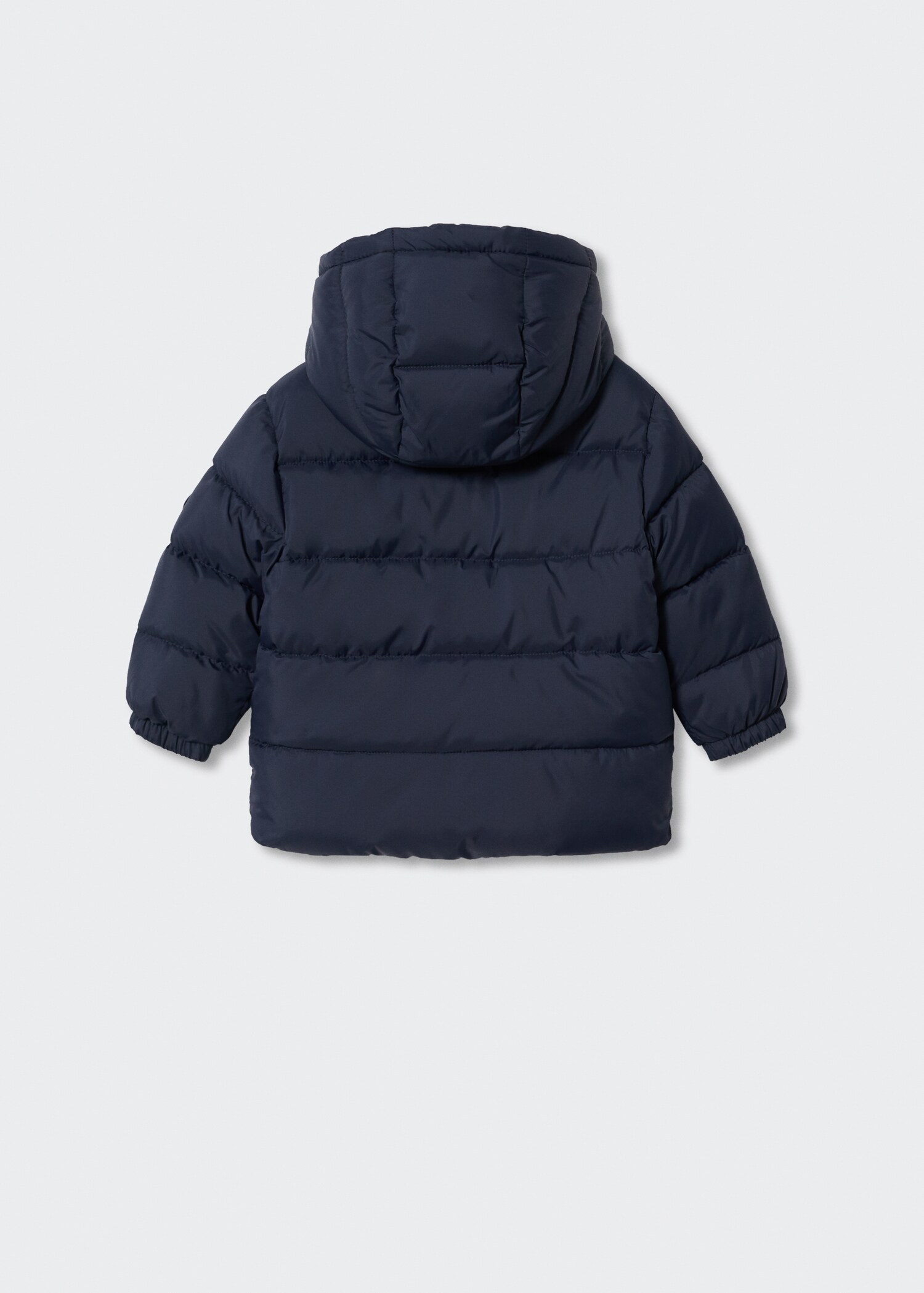 Hood quilted coat - Reverse of the article
