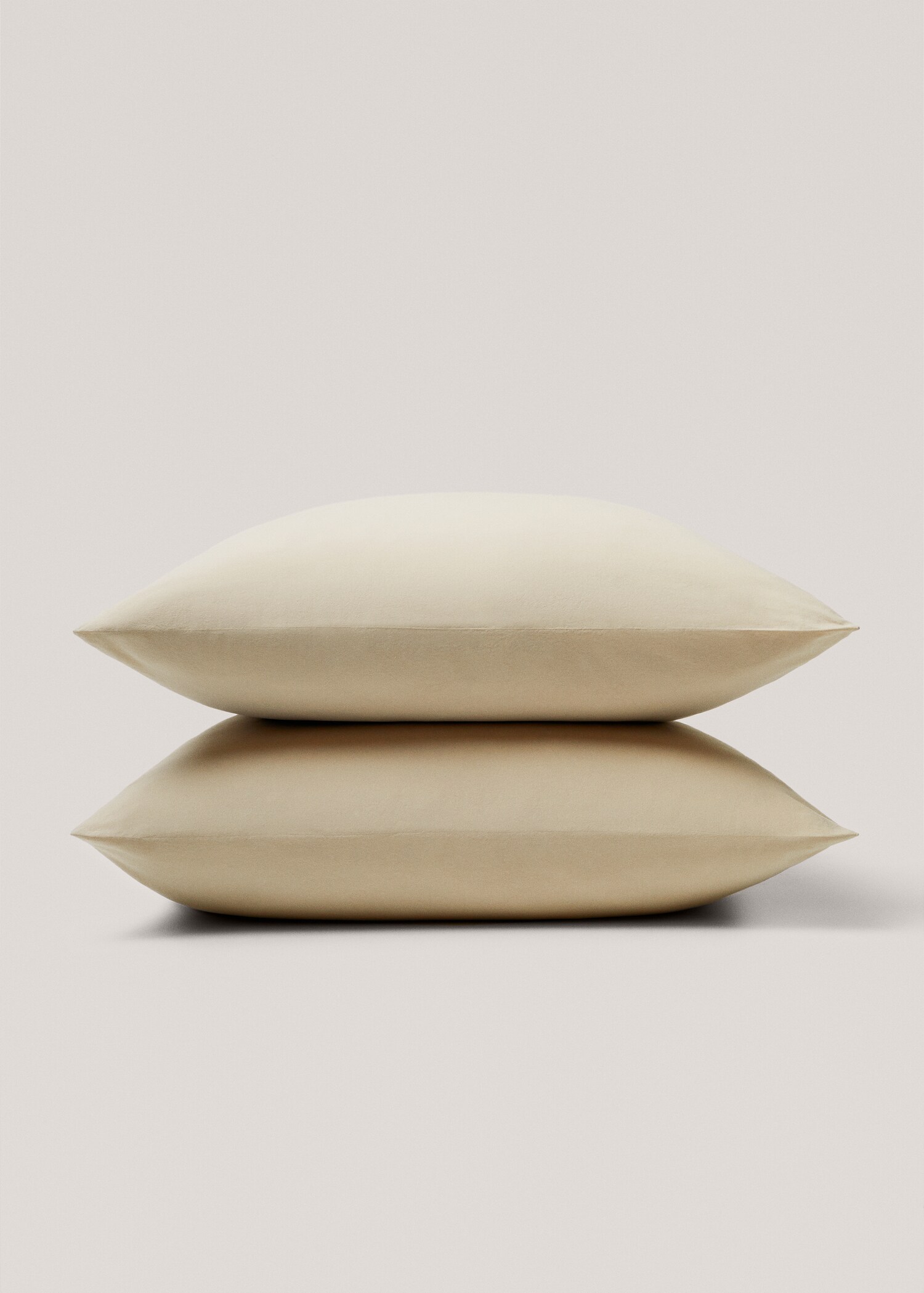Washed cotton cushion cover 60x60cm (Pack of 2) - Medium plane