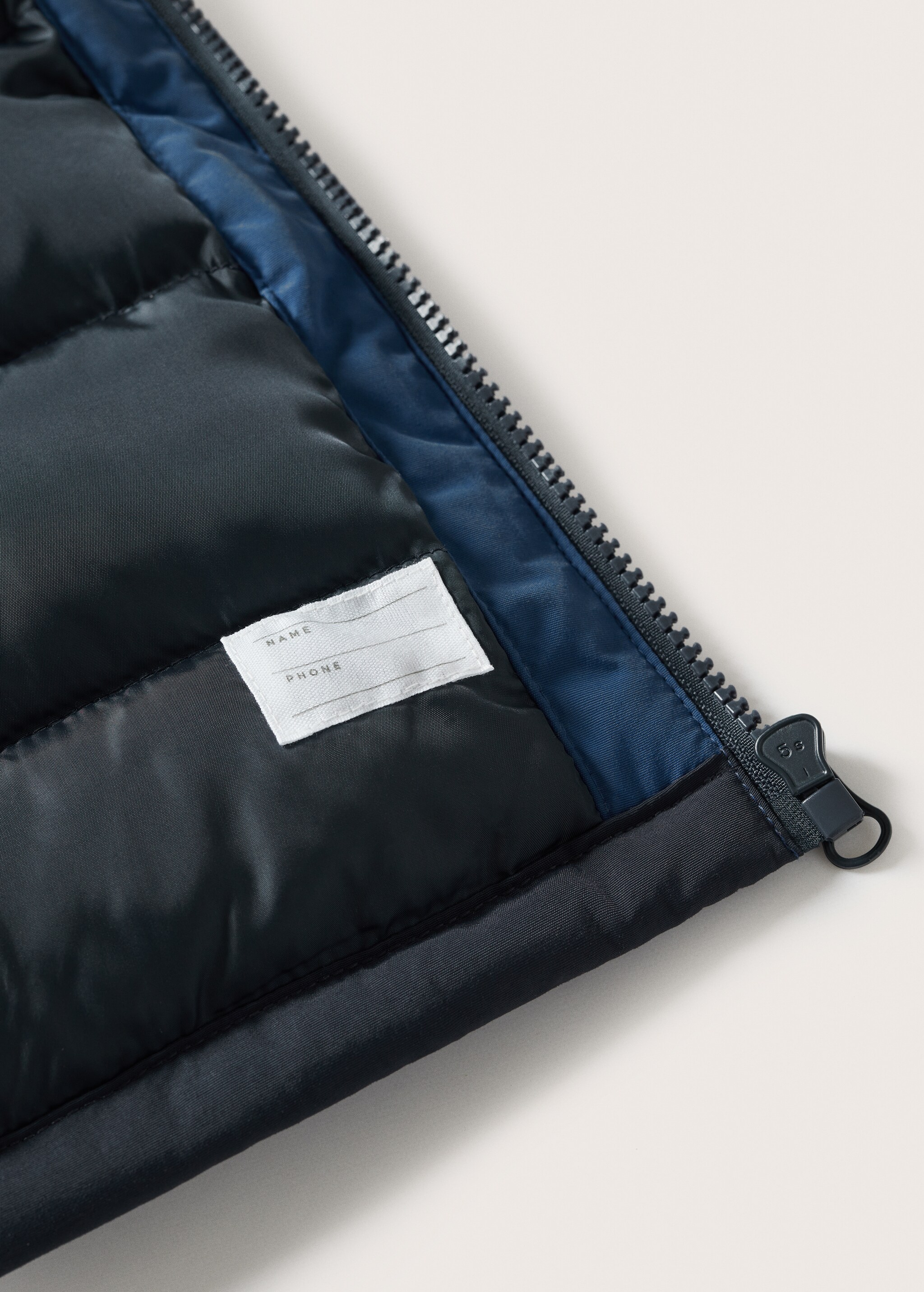 Bicolour quilted anorak - Details of the article 8