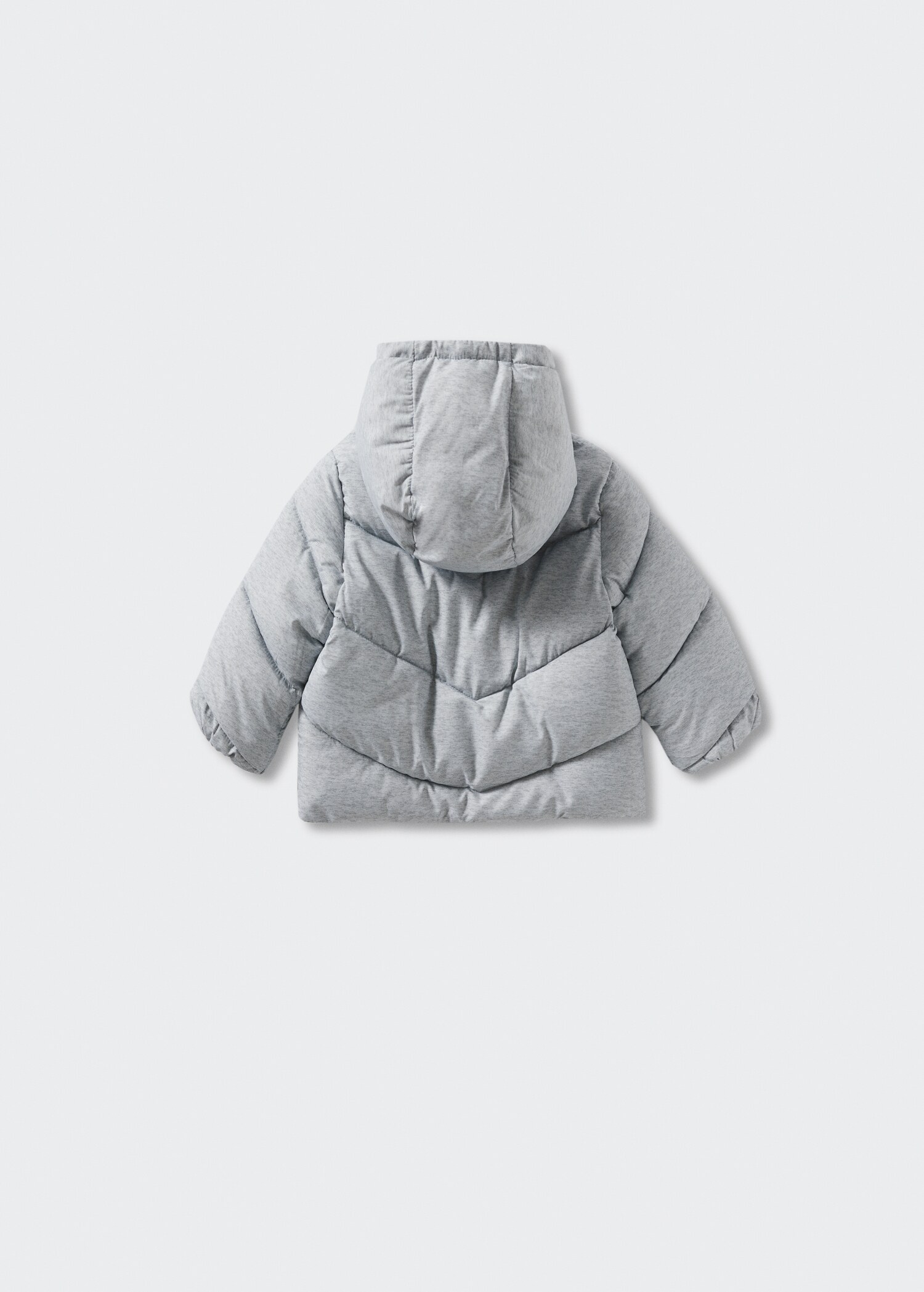 Quilted buttoned coat - Reverse of the article