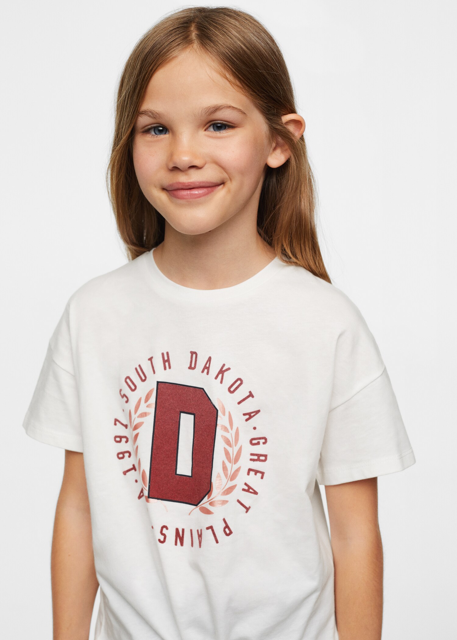 Gemustertes T-Shirt mit Knotendetail - Detail des Artikels 2