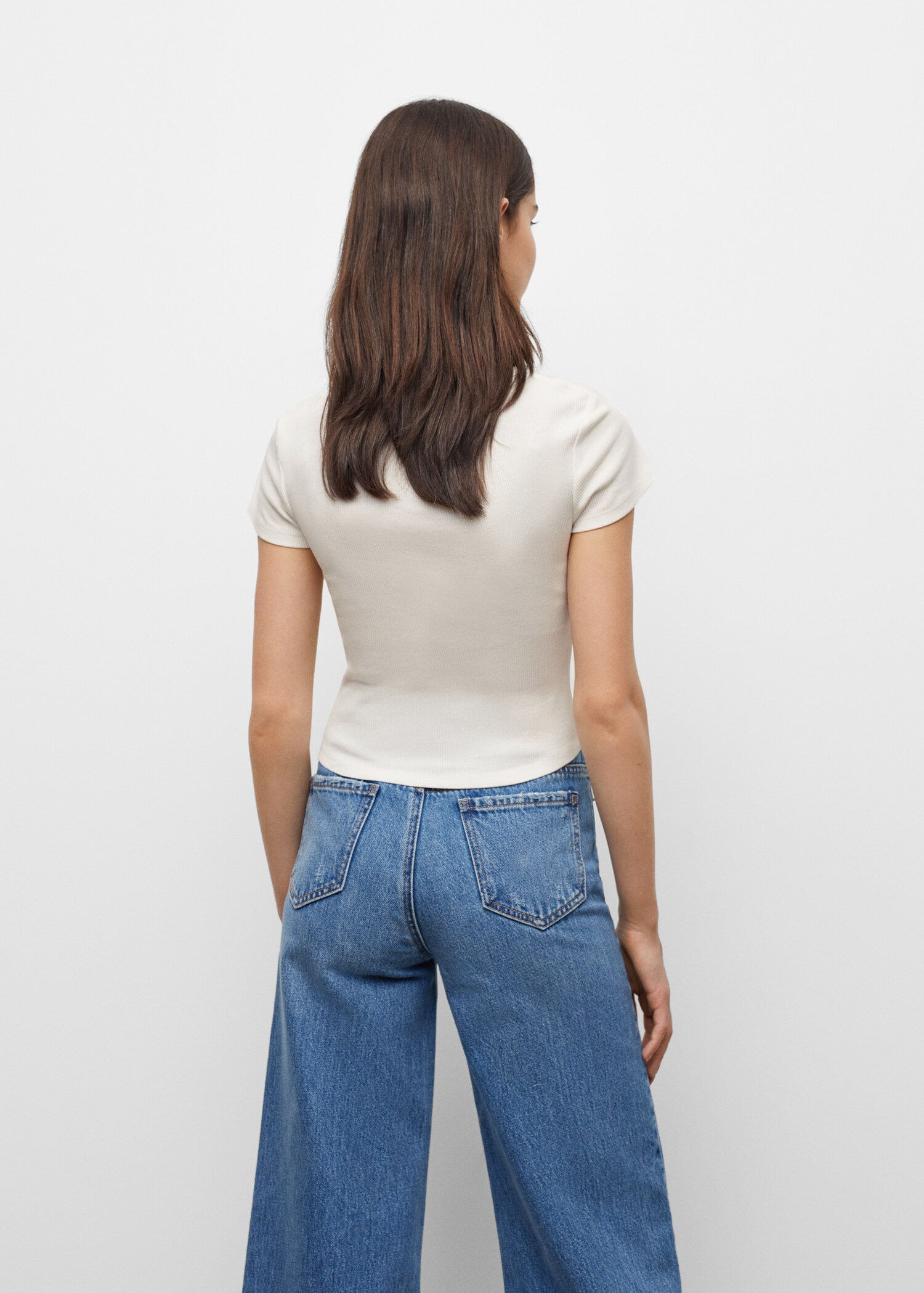 Camiseta crop algodón - Reverso del artículo
