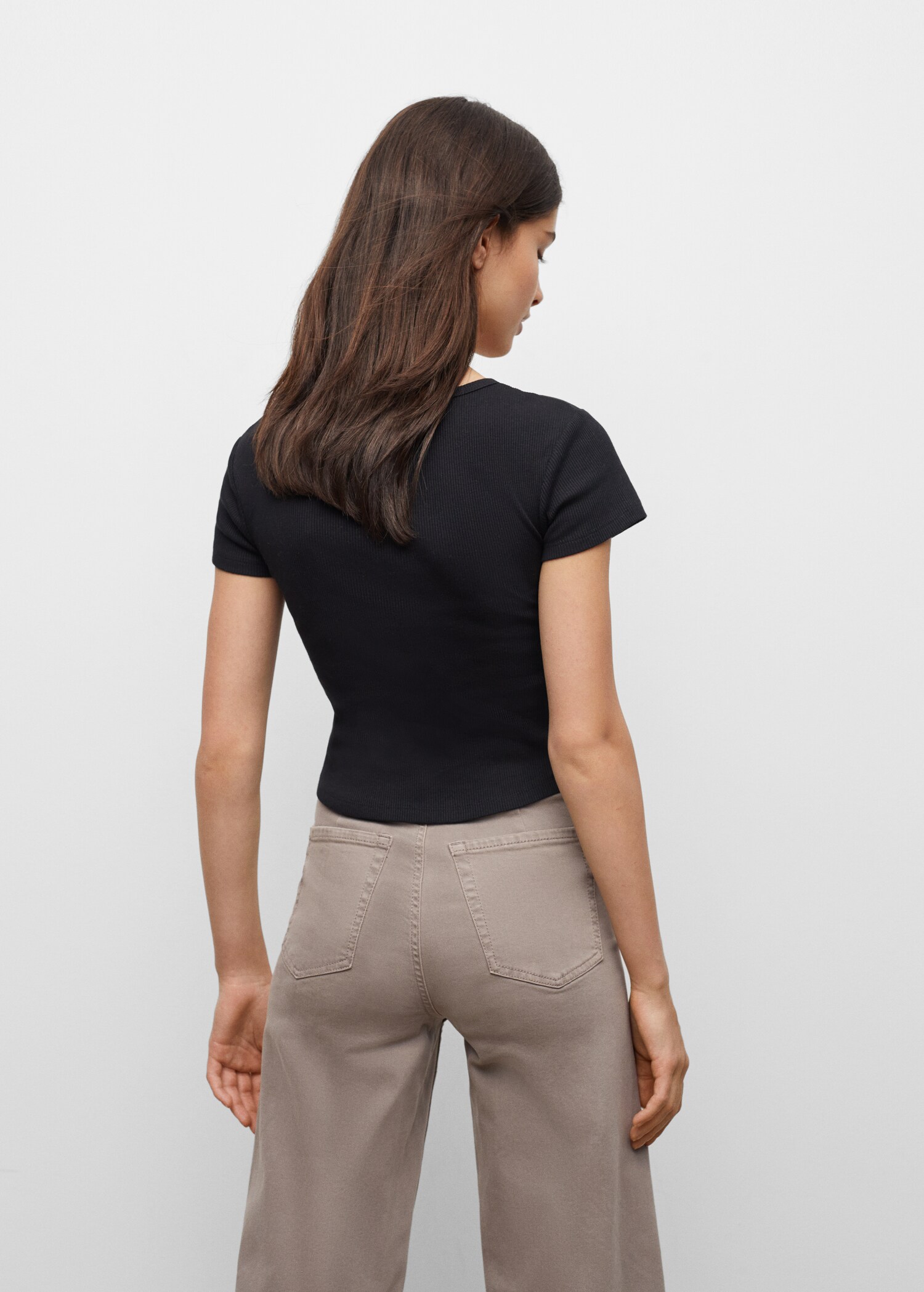 Camiseta crop algodón - Reverso del artículo