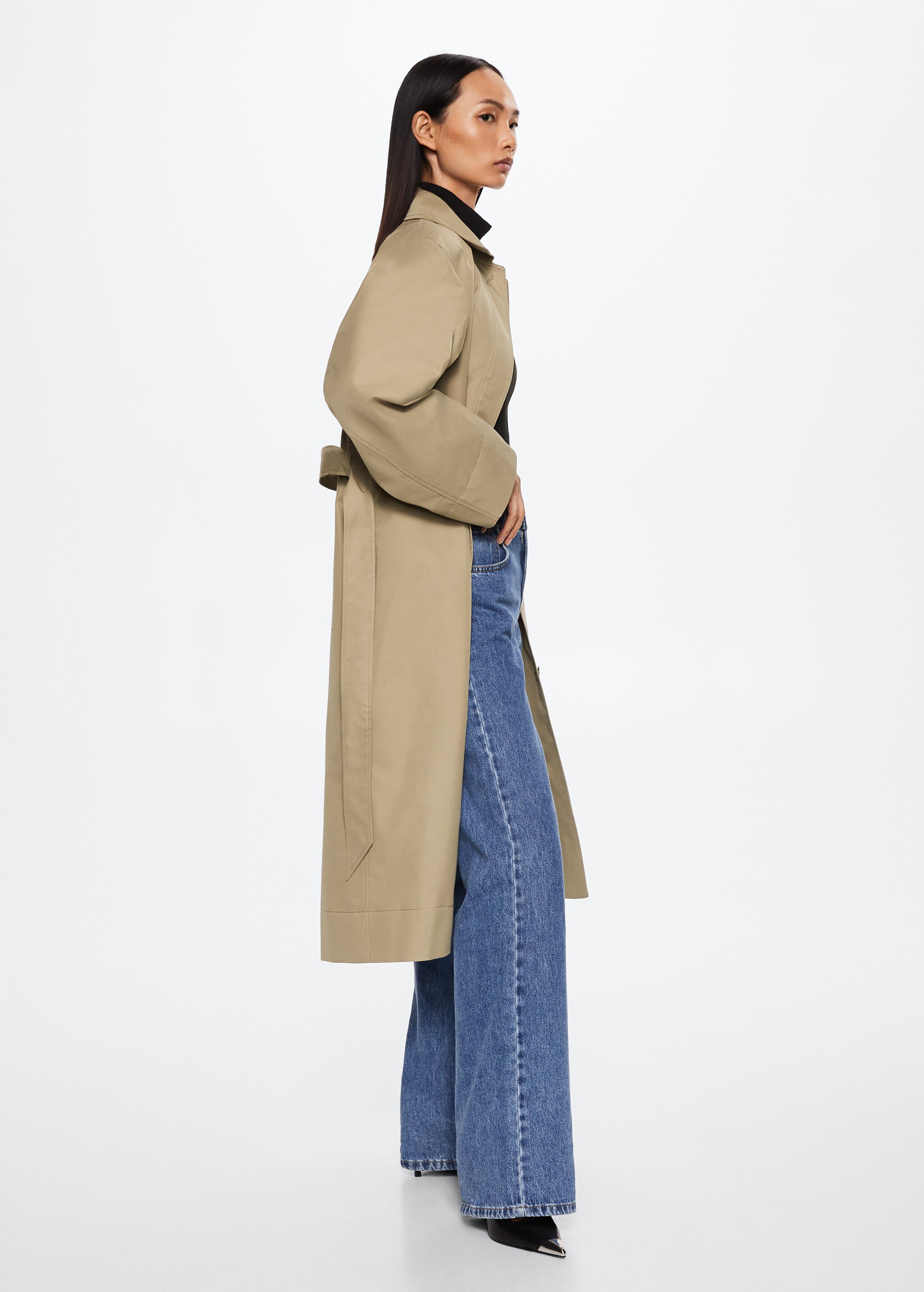 Oversized cotton trench - Details of the article 1