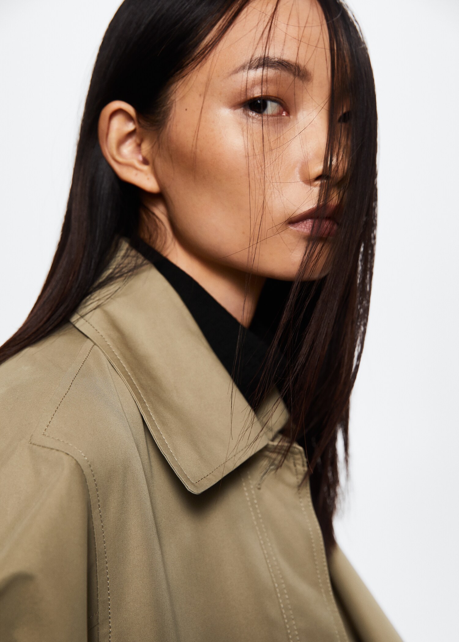 Oversized cotton trench - Details of the article 2