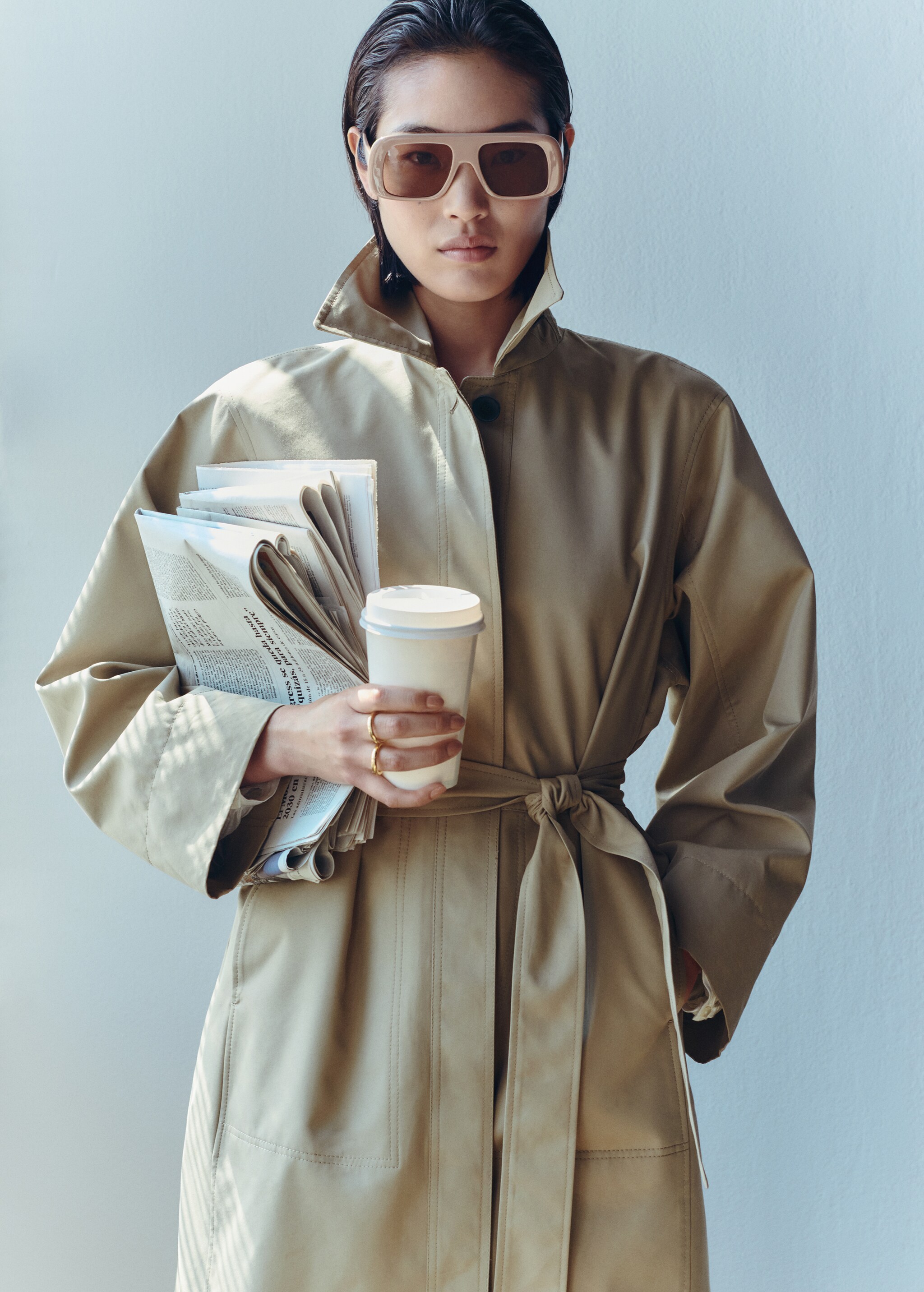 Oversized cotton trench - Details of the article 9