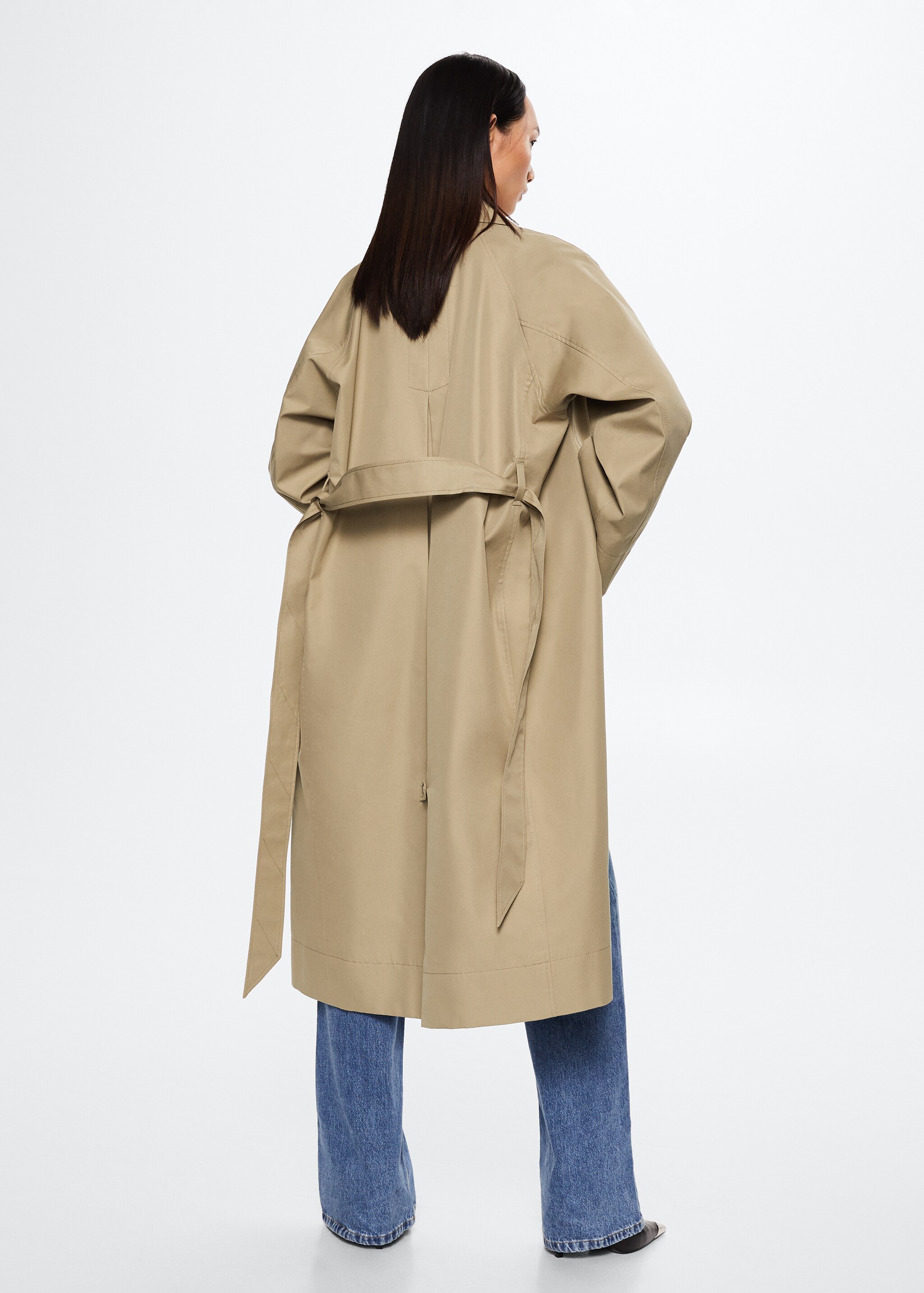 Oversized cotton trench - Reverse of the article