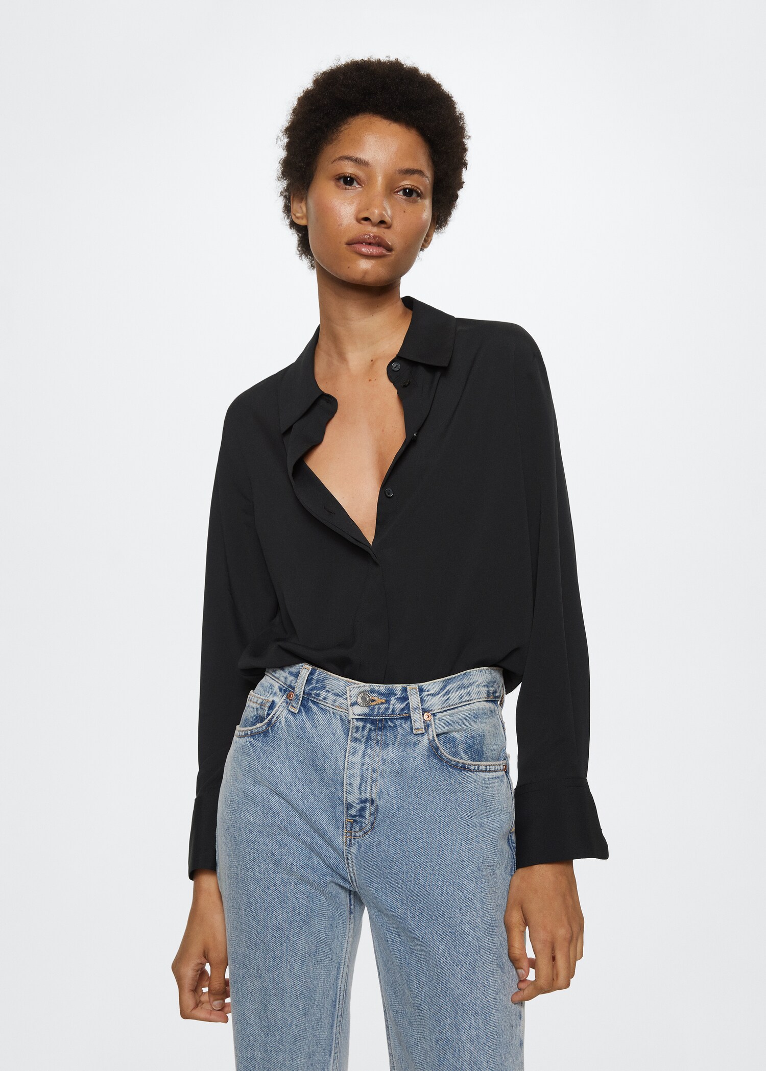 Buttoned flowy shirt - Medium plane