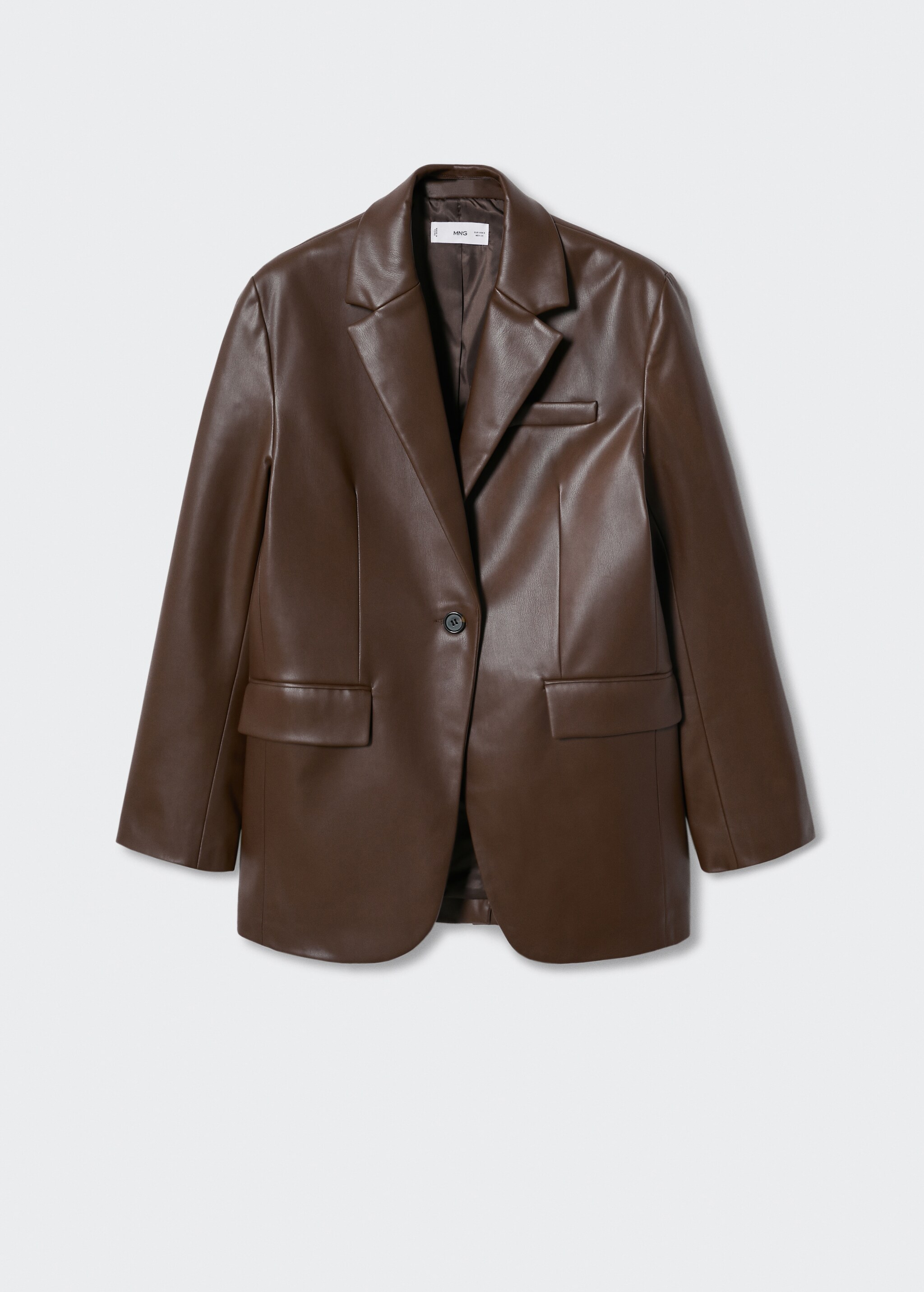 Leather-effect oversized jacket - Article without model