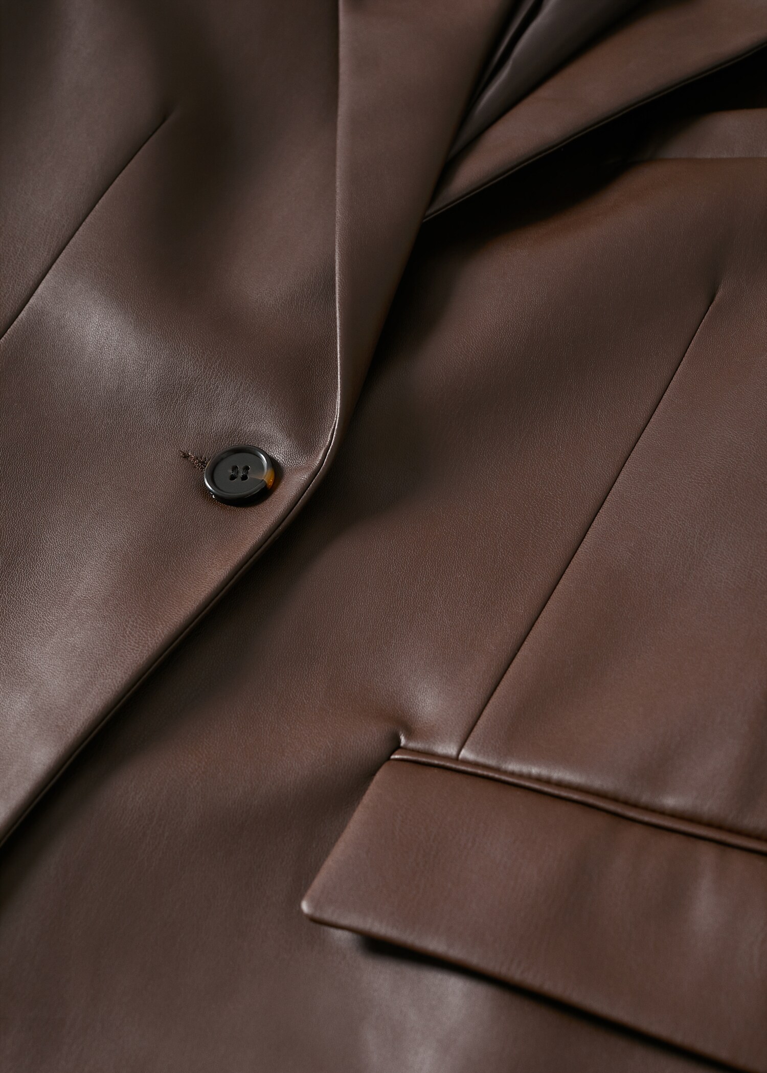 Leather-effect oversized blazer - Details of the article 8