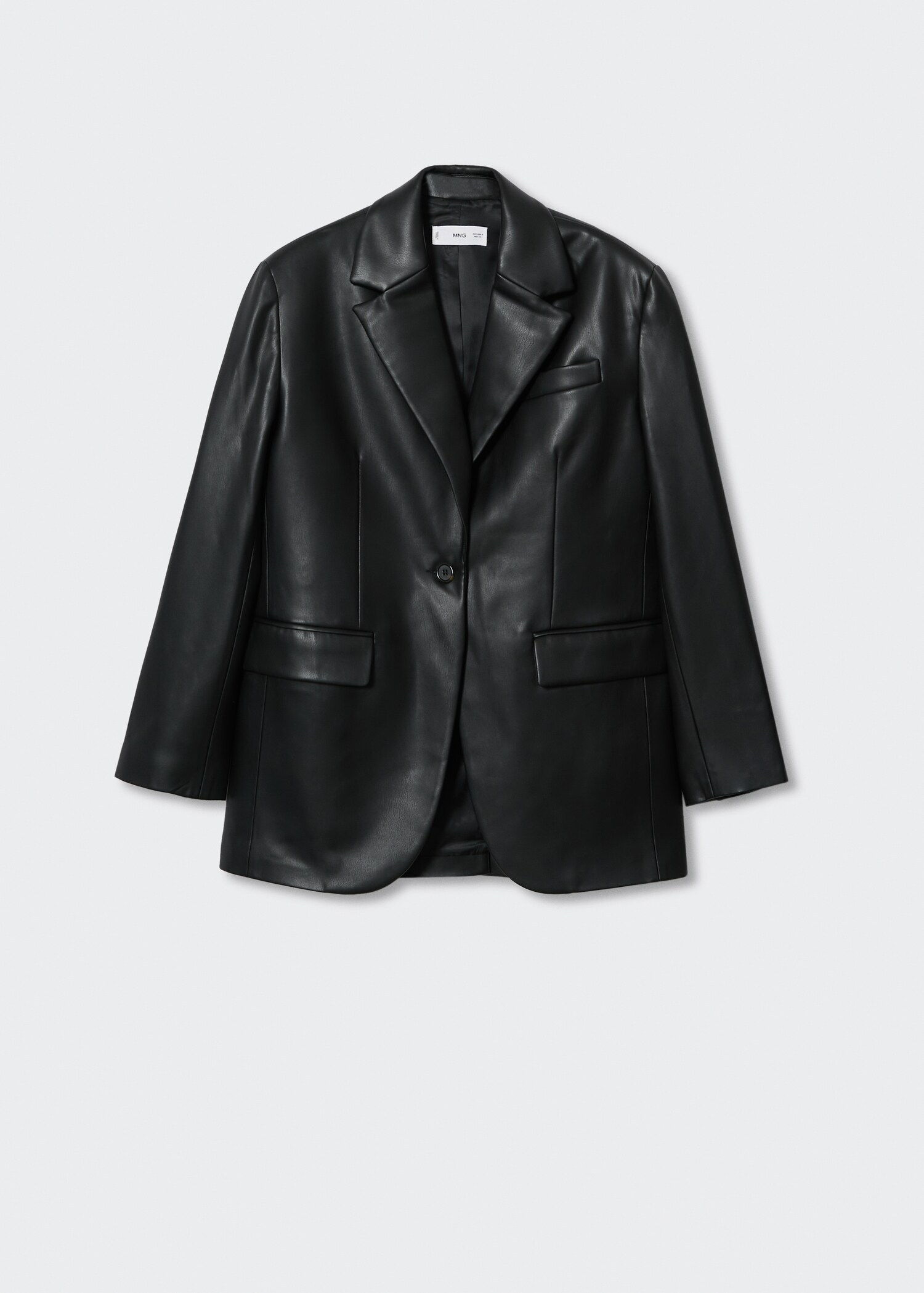 Leather-effect oversized blazer - Article without model
