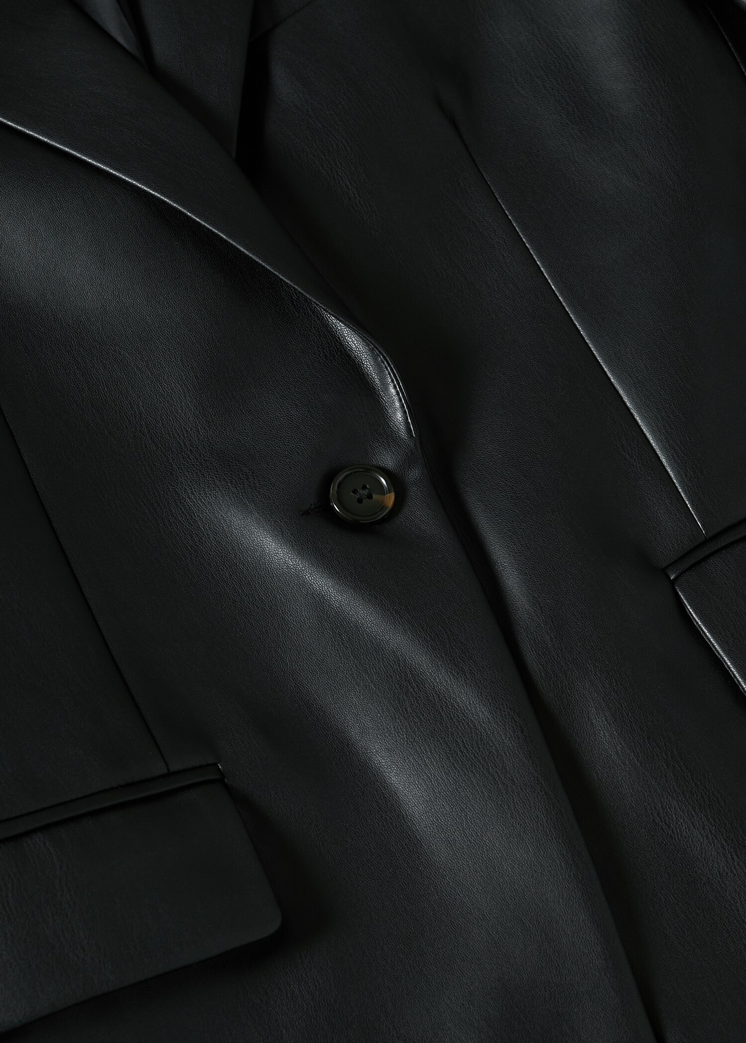 Leather-effect oversized blazer - Details of the article 8