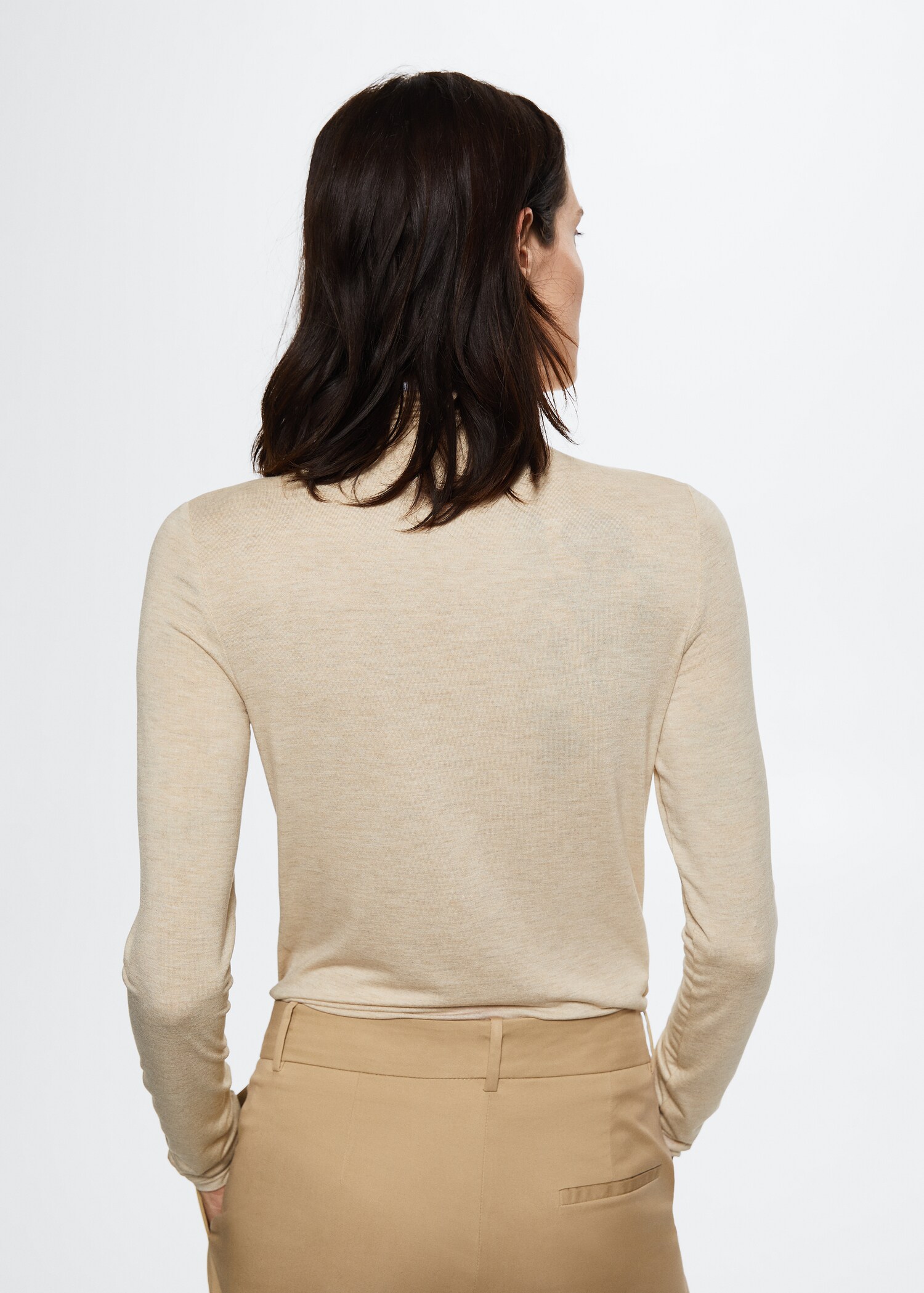 T-Shirt mit plissiertem Detail - Rückseite des Artikels