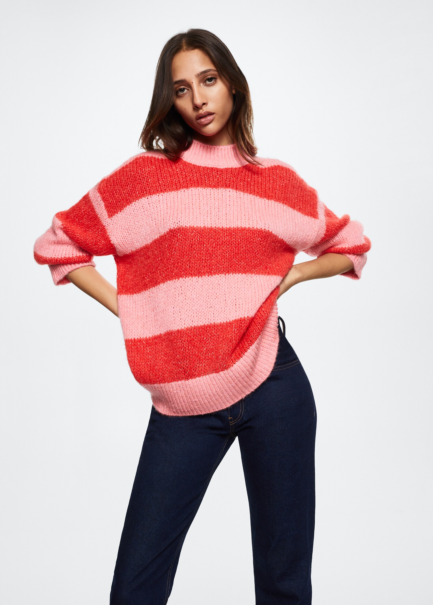 Oversized striped sweater - Medium plane