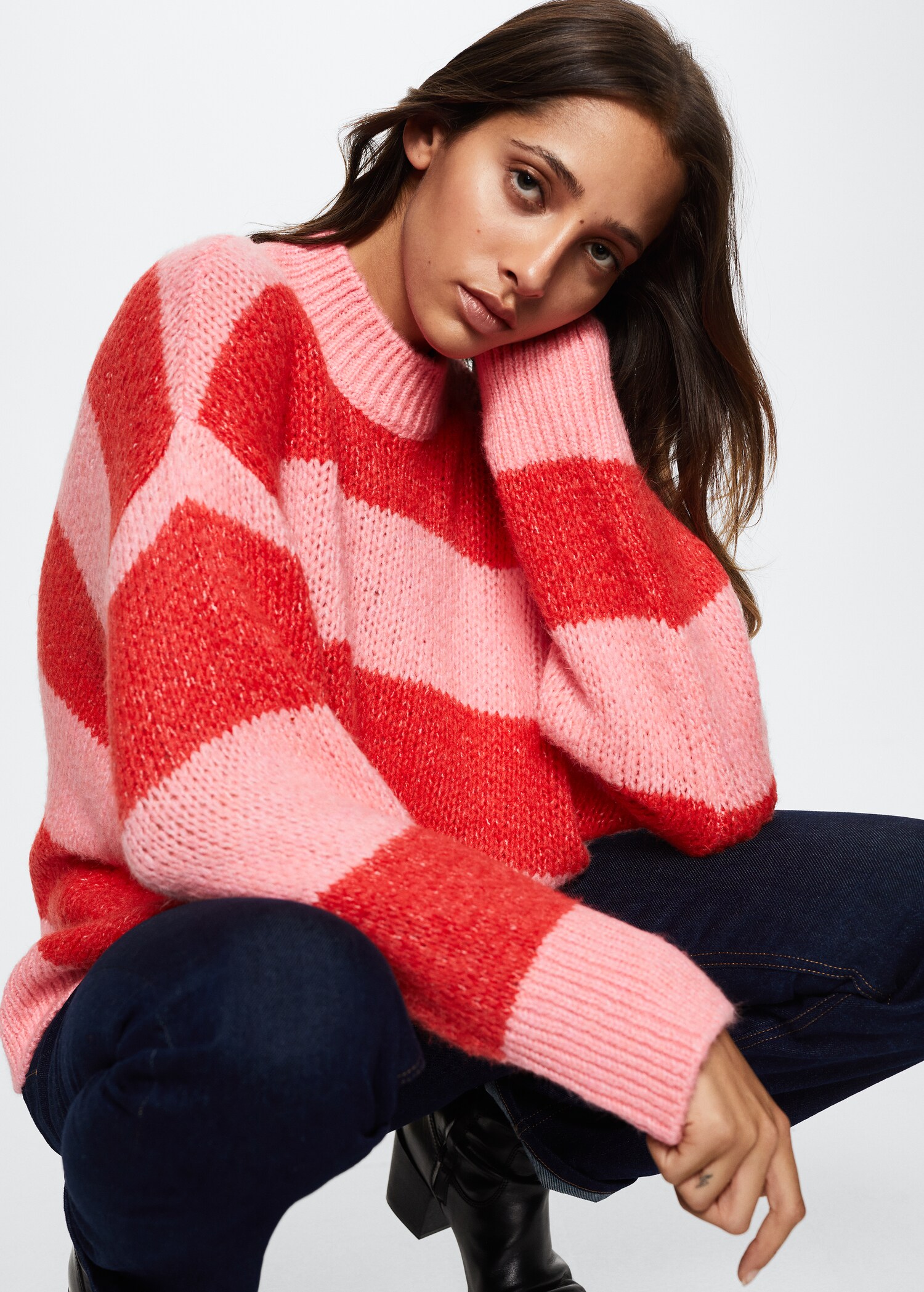 Oversized striped sweater - Details of the article 2