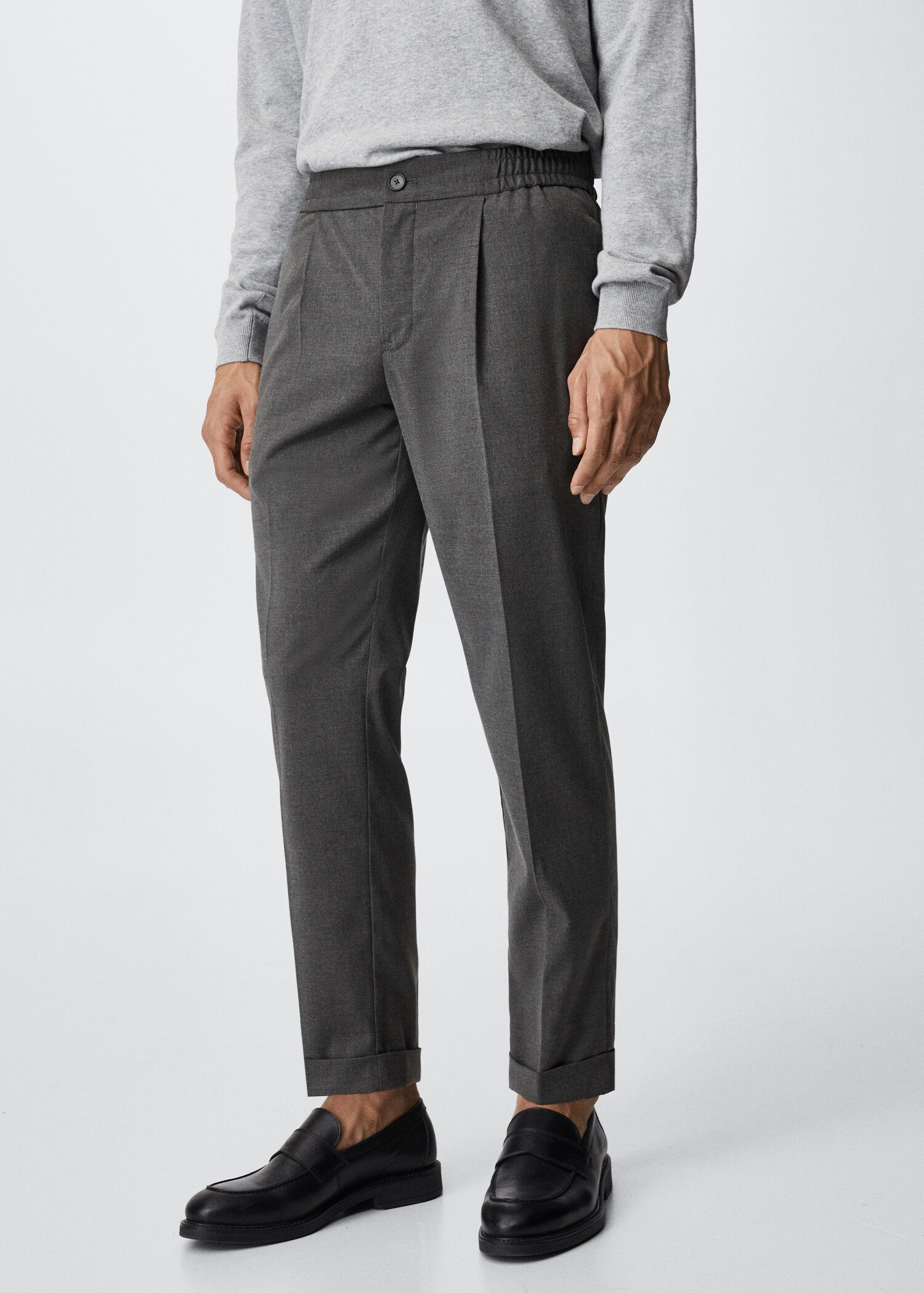 Fließende Hose mit Stretchbund - Mittlere Ansicht