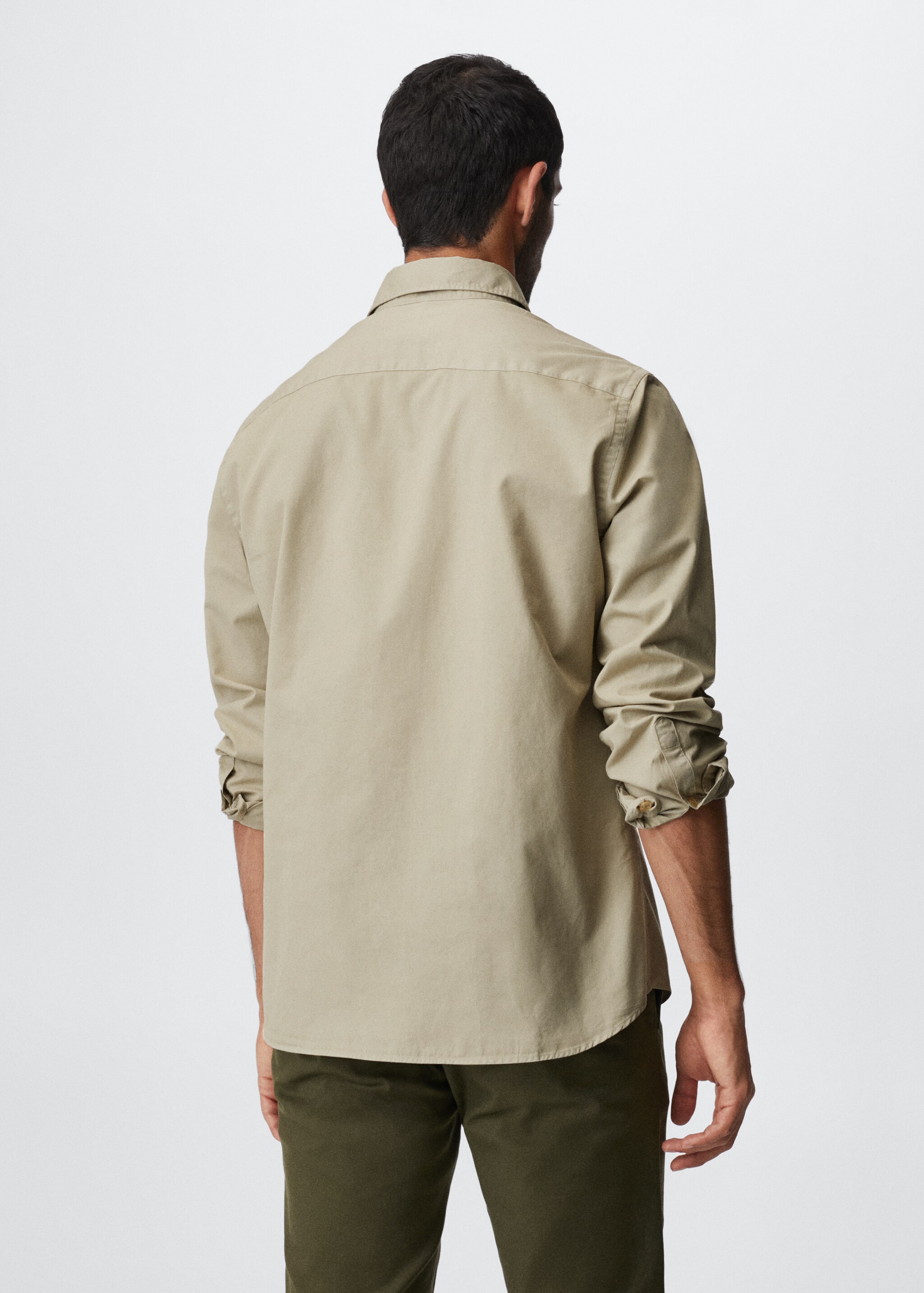 Slim fit cotton shirt - Reverse of the article