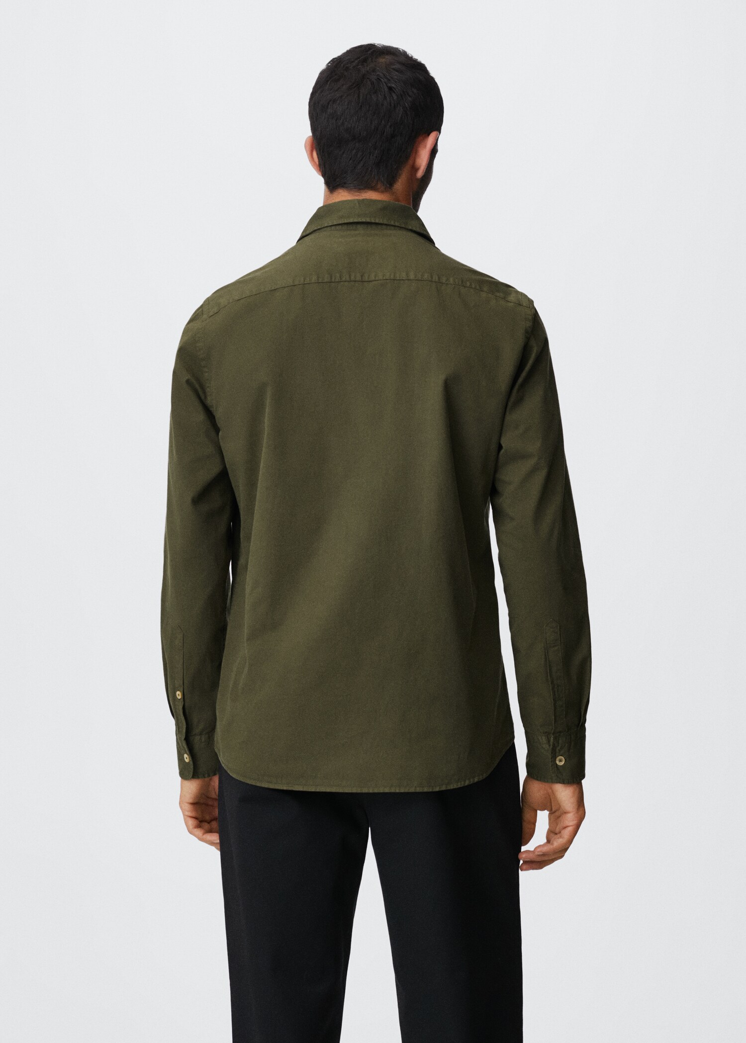 Koszula slim fit z bawełny - Tylna strona artykułu