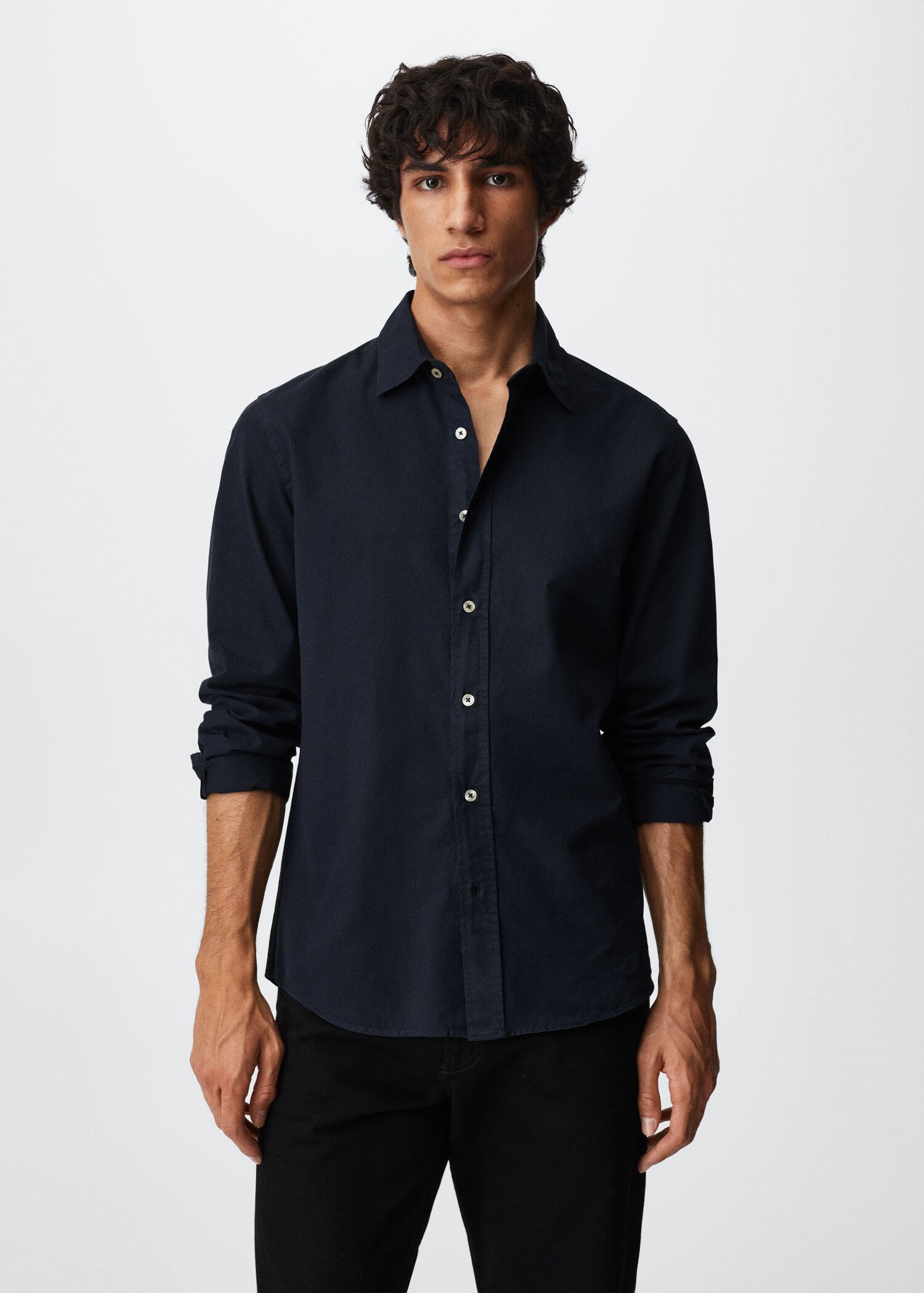 Slim fit cotton shirt - Medium plane
