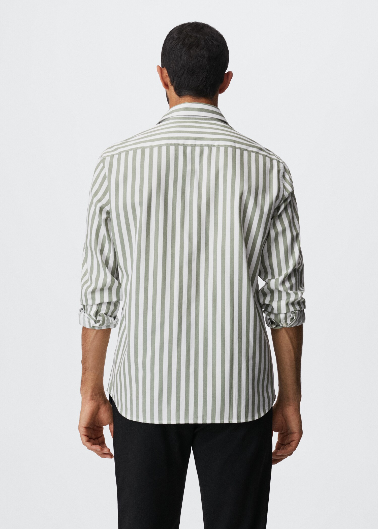 Striped cotton shirt - Reverse of the article