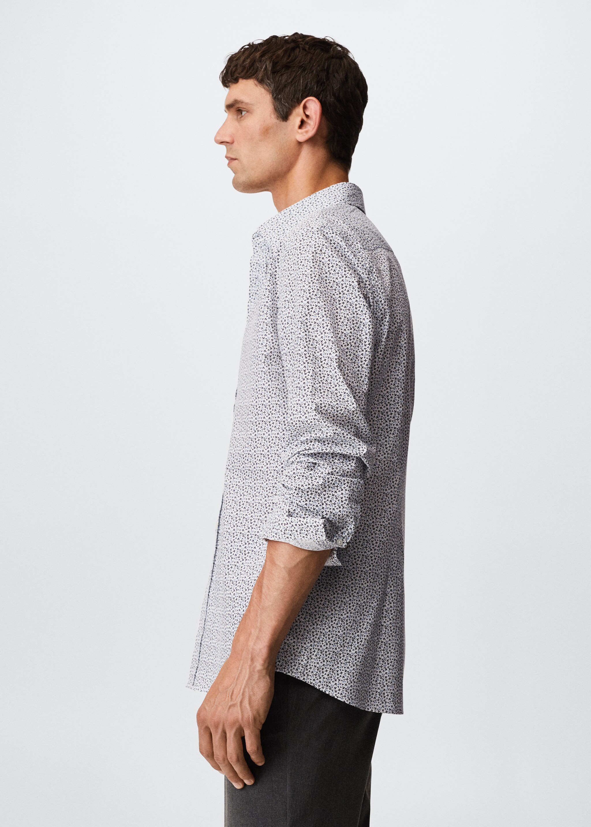 Slim-fit printed cotton shirt - Details of the article 2