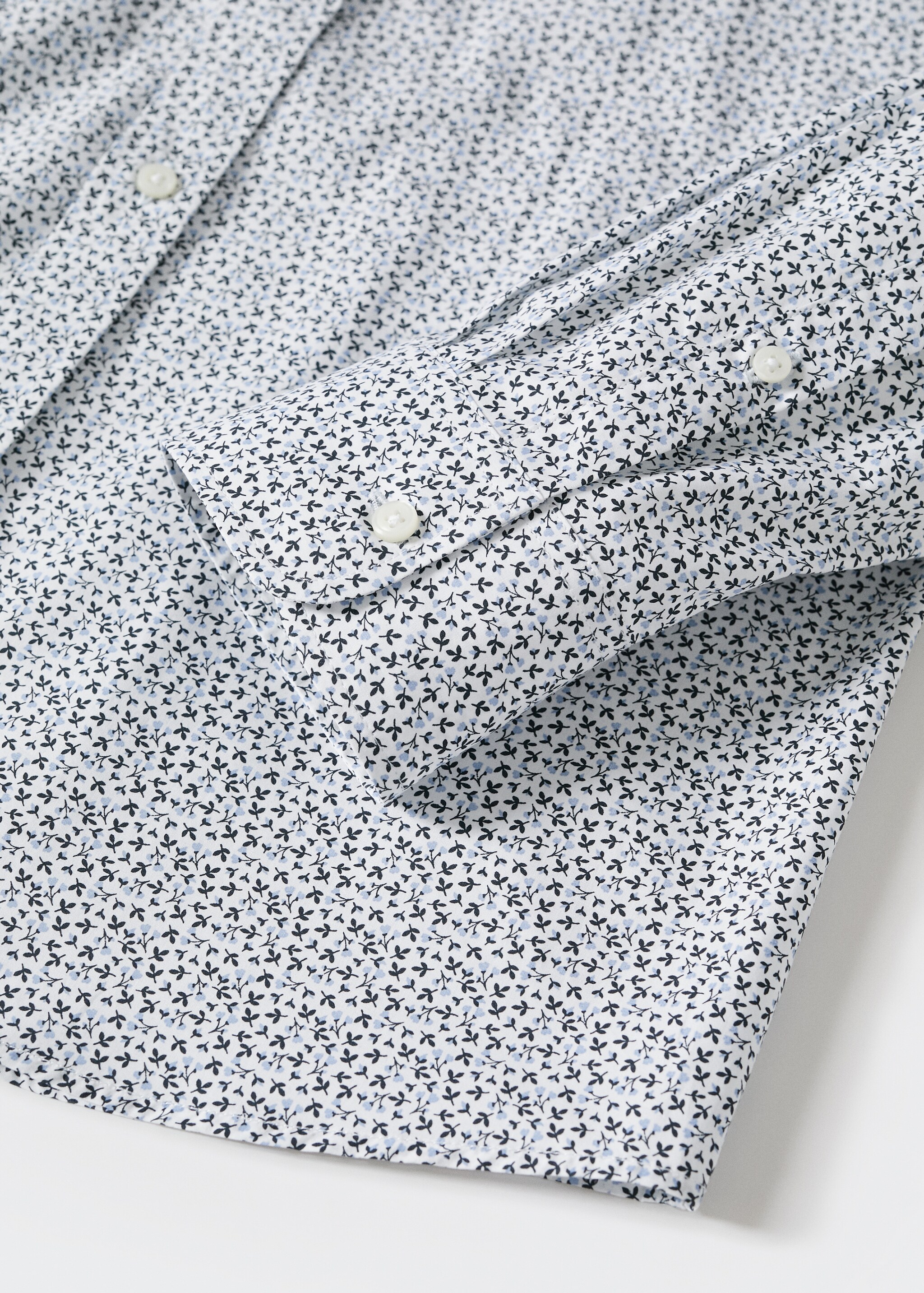 Slim-fit printed cotton shirt - Details of the article 8
