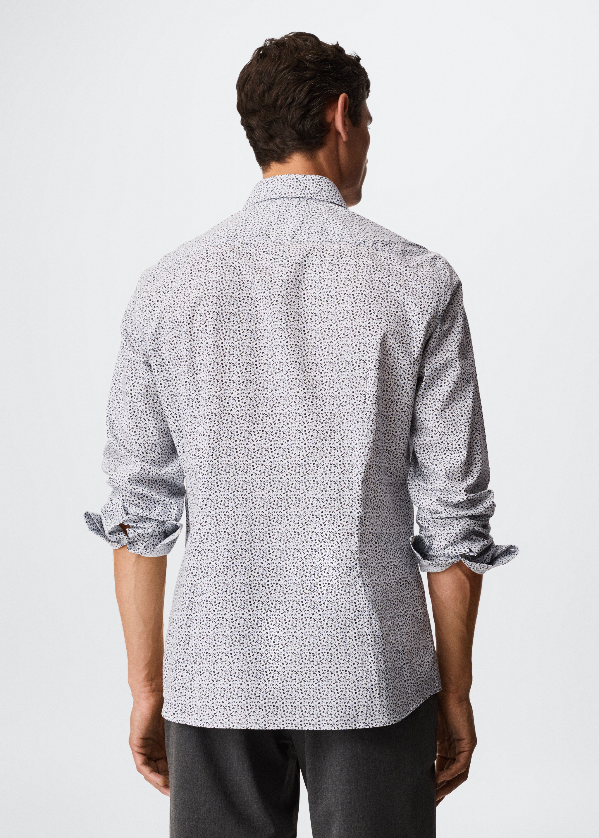 Slim-fit printed cotton shirt - Reverse of the article