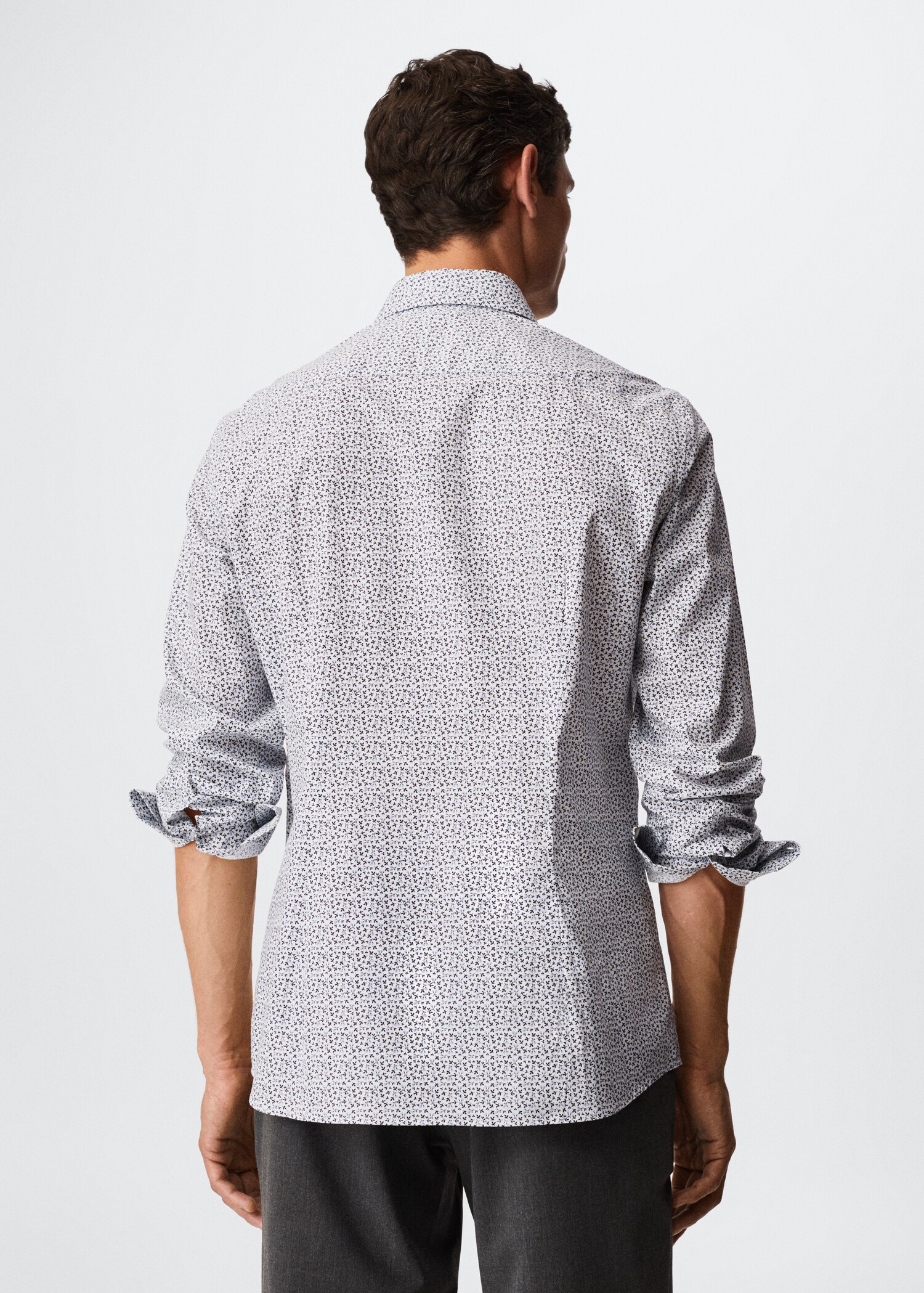 Chemise slim-fit imprimée coton - Verso de l’article
