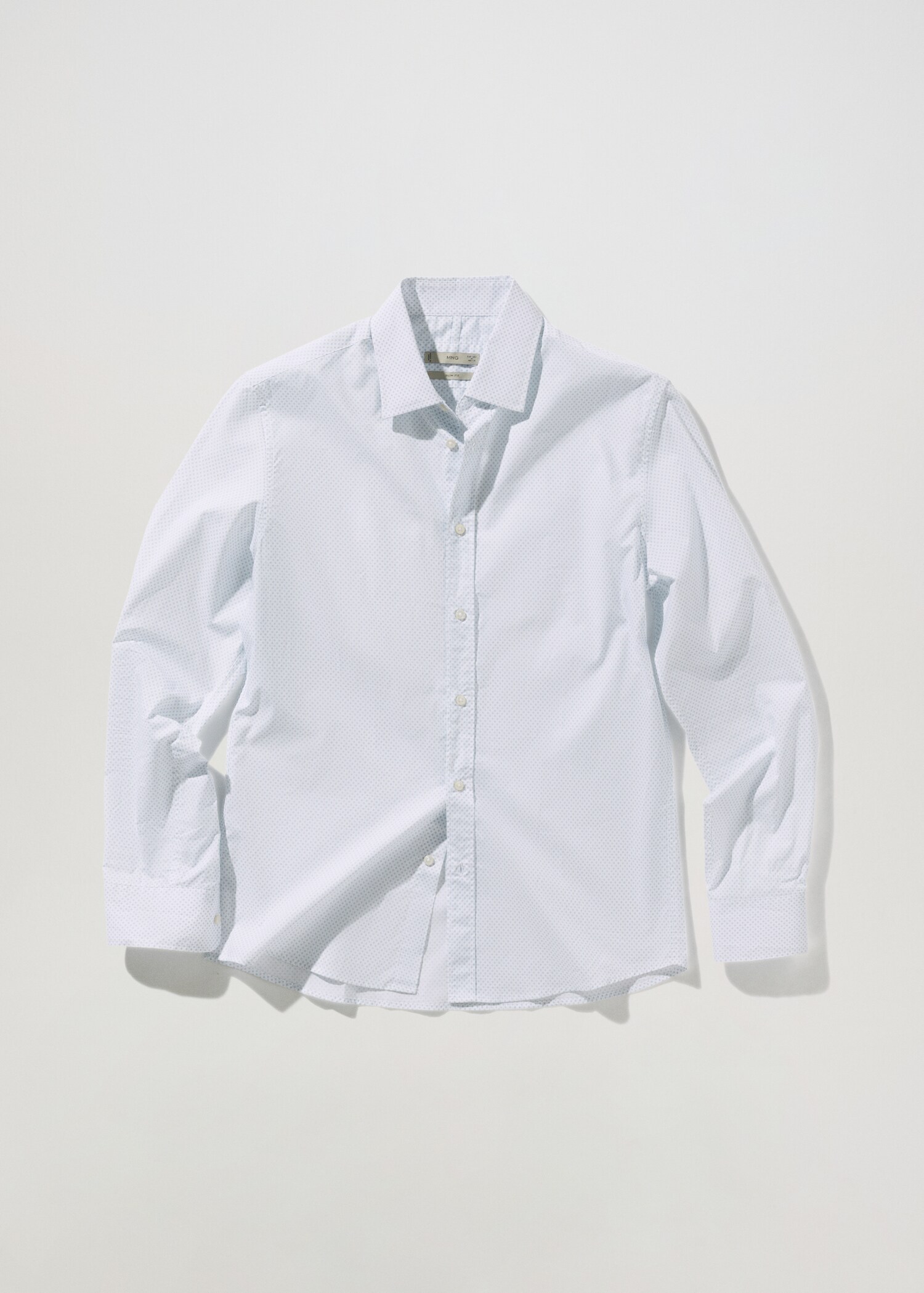 Slim-fit micro-print shirt - Article without model
