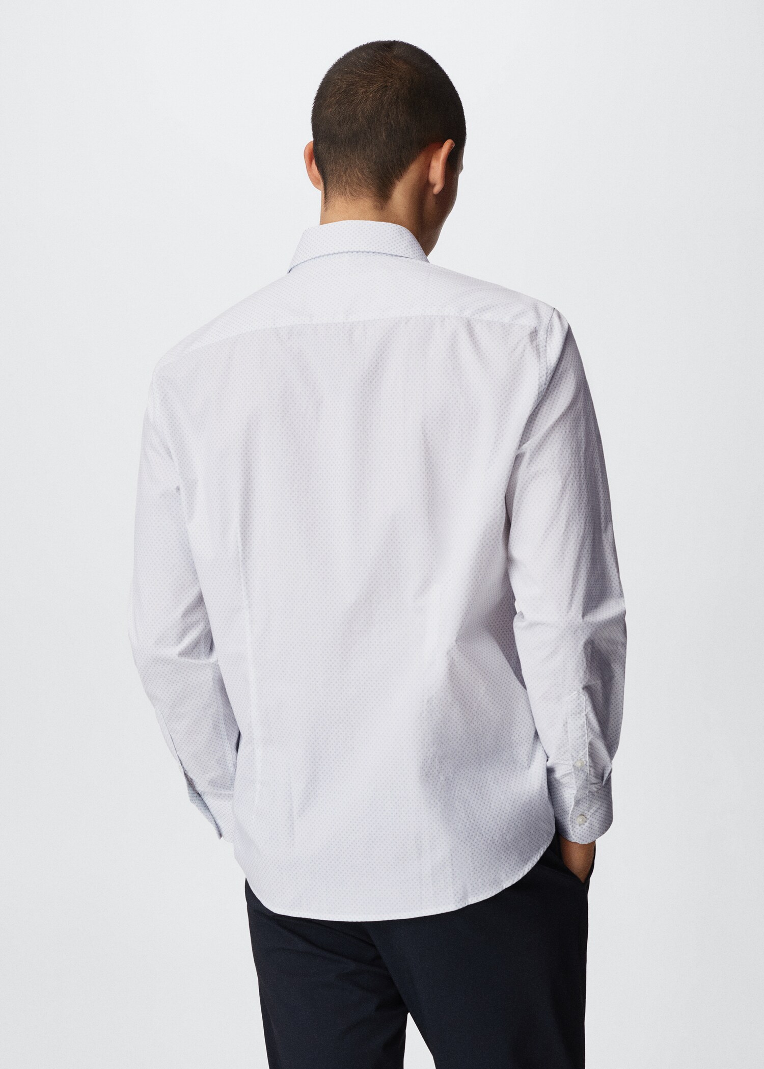 Slim-fit micro-print shirt - Reverse of the article