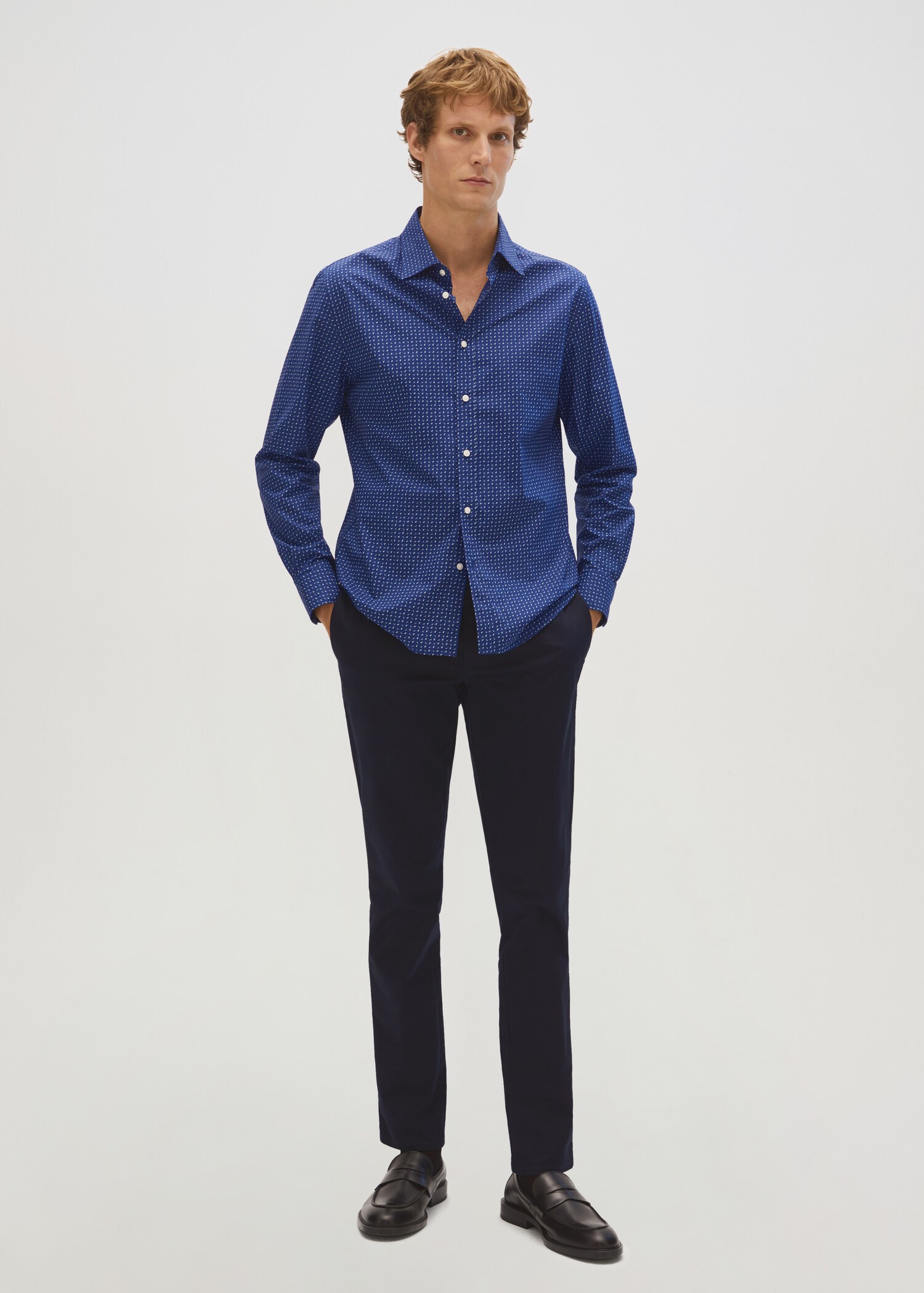 Slim-fit printed cotton shirt - Details of the article 7