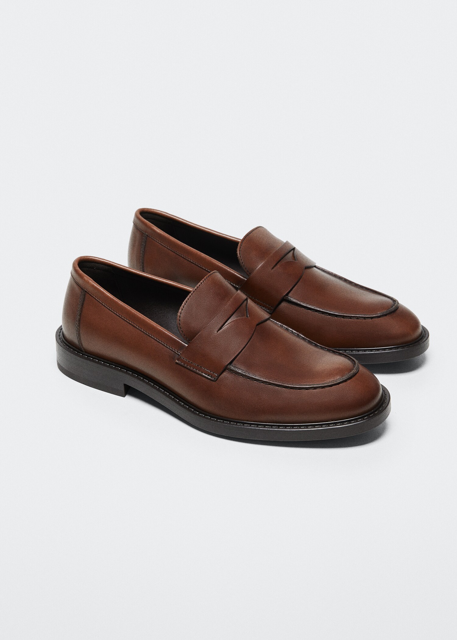 Leather penny loafers - Medium plane