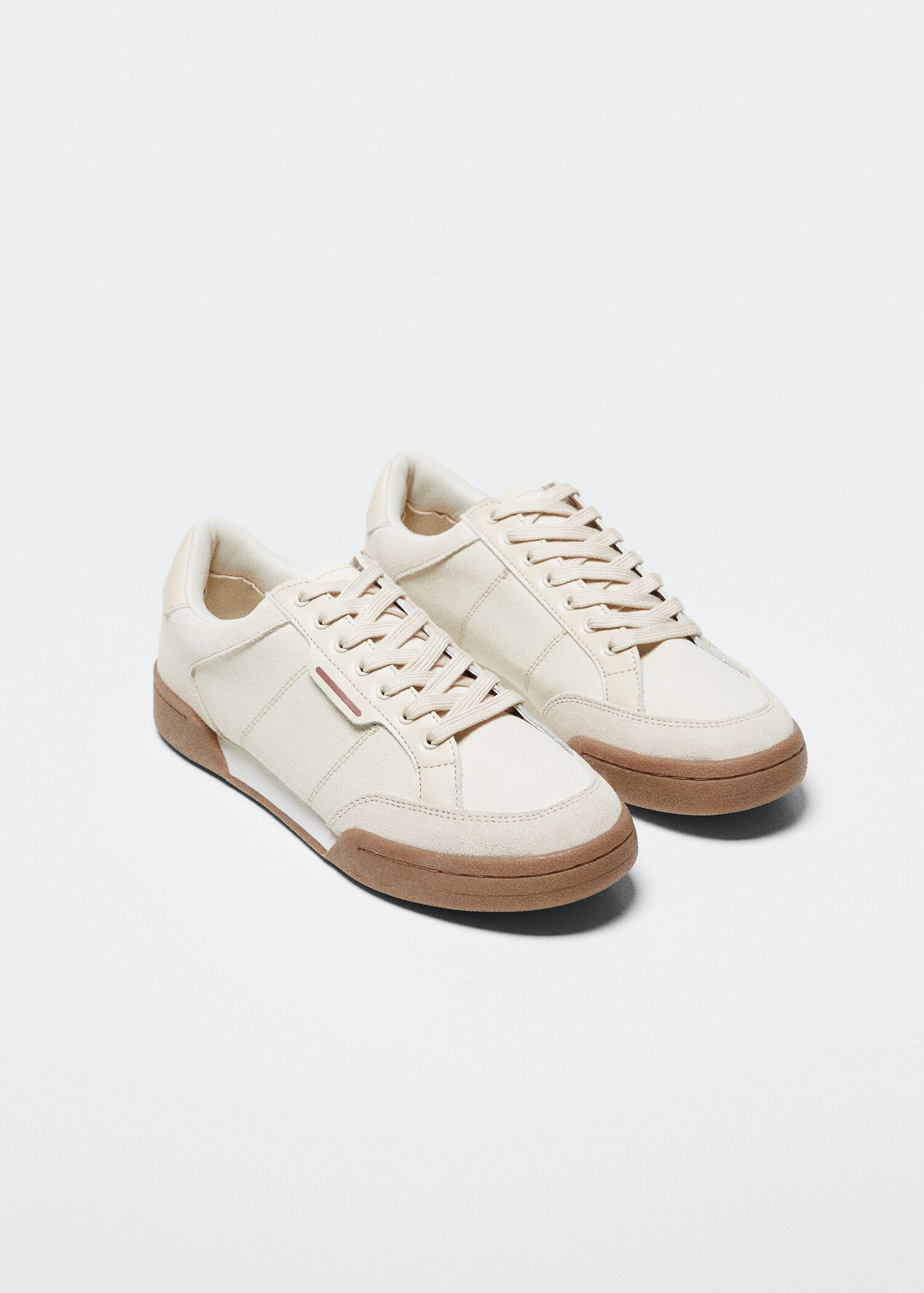 Leather retro sneakers - Medium plane