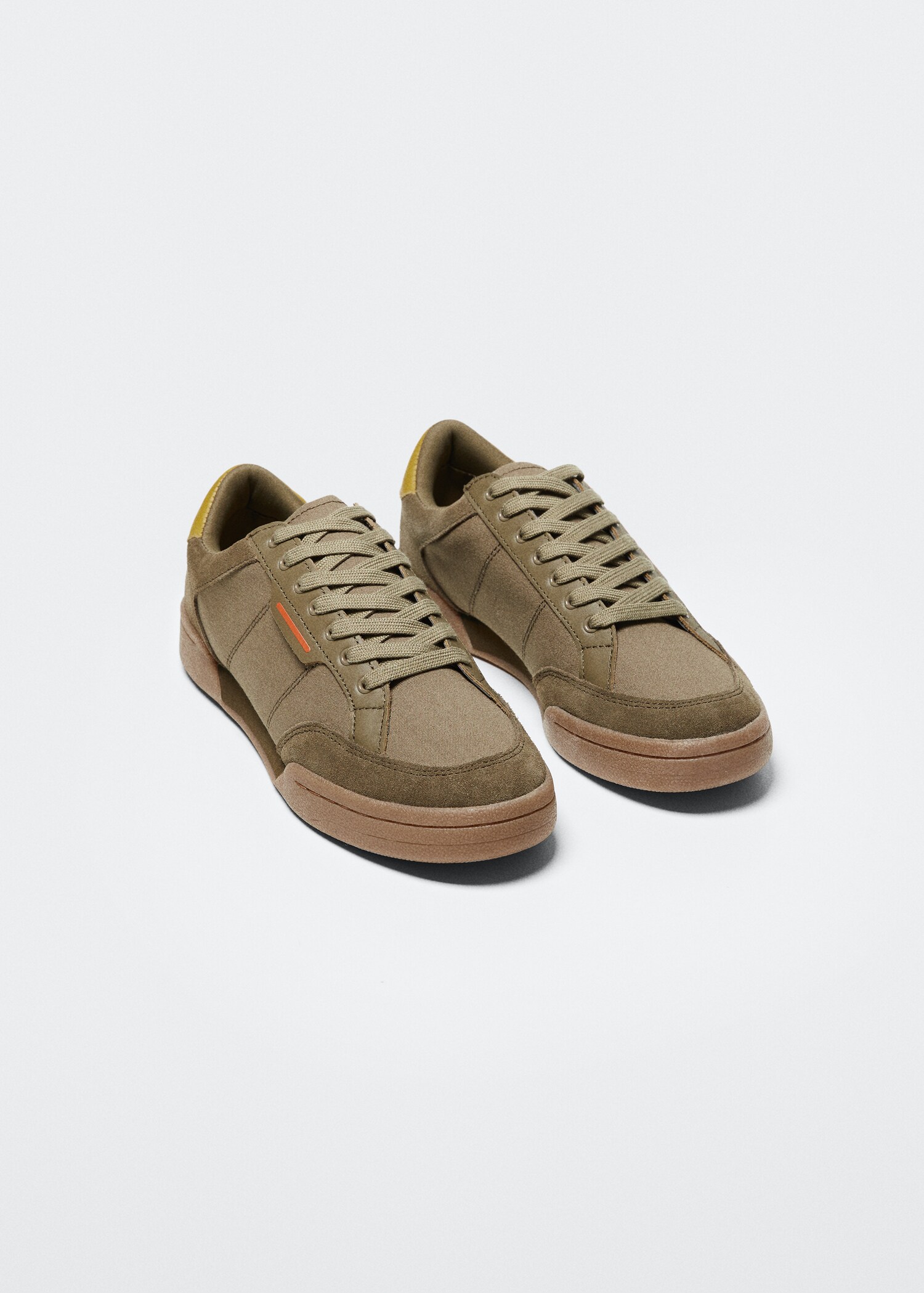 Leather retro sneakers - Medium plane