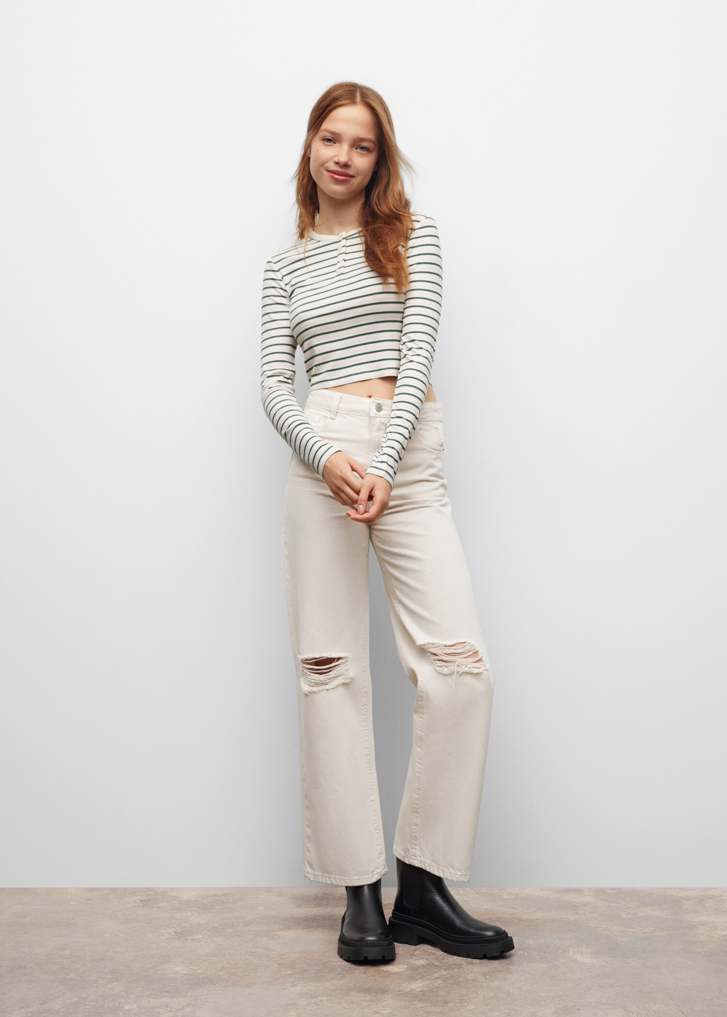 Gestreiftes Shirt - Mittlere Ansicht