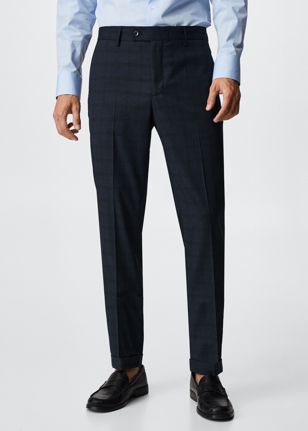Mens slim fit check suits hotsell
