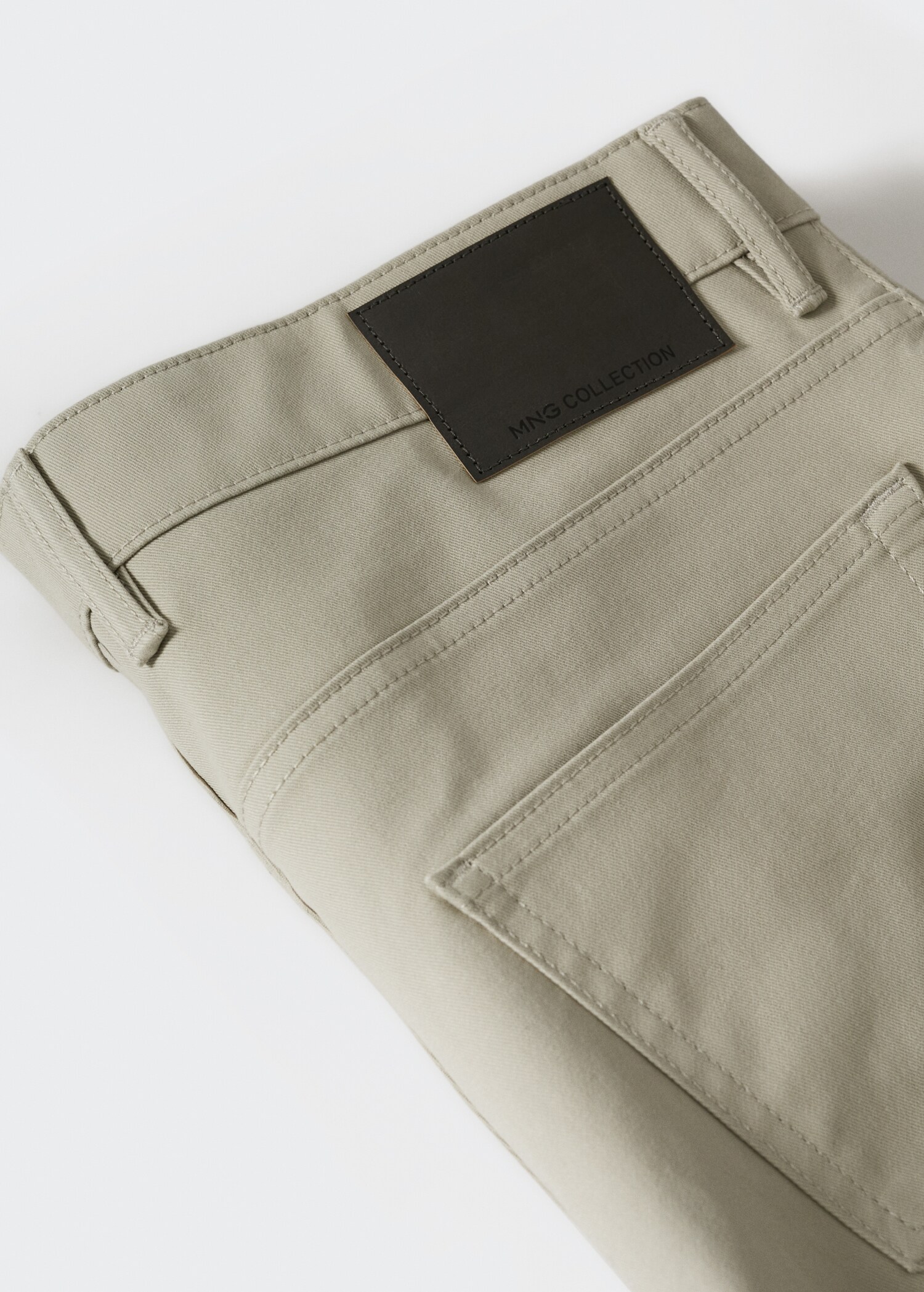 Slim fit denim-effect serge trousers - Details of the article 8