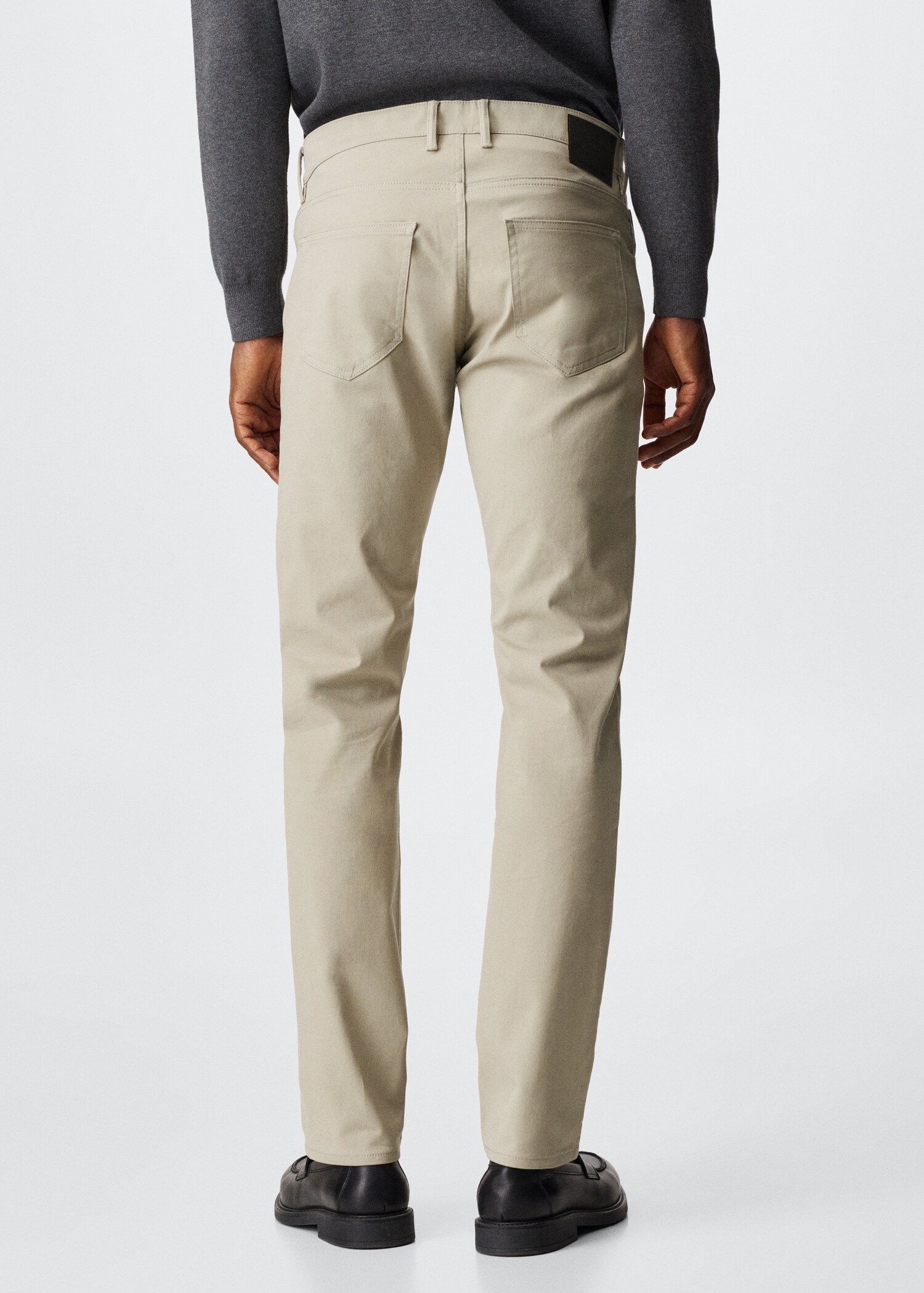 Slim Fit Twill-Hose mit Jeans-Effekt - Rückseite des Artikels