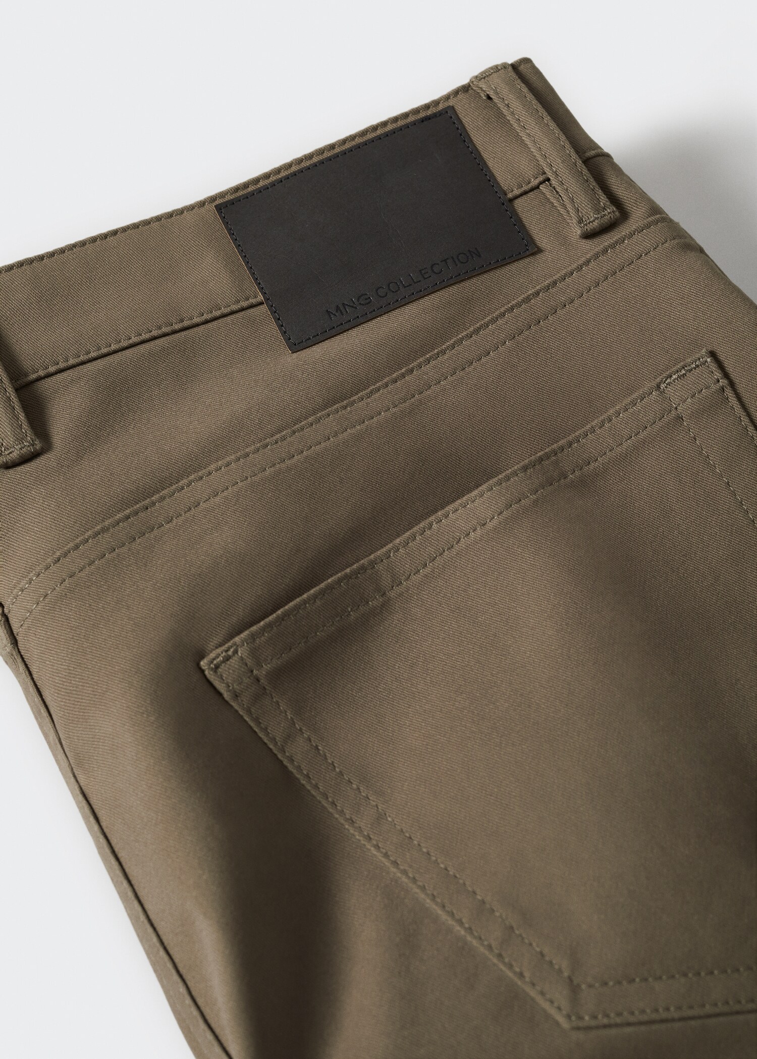 Slim fit denim-effect serge trousers - Details of the article 8