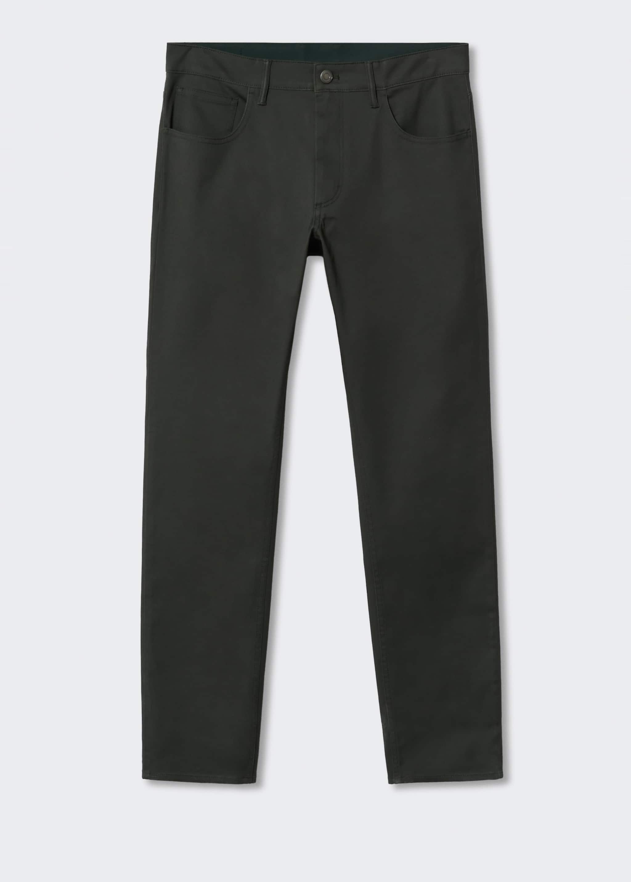 Slim fit denim-effect serge trousers - Article without model