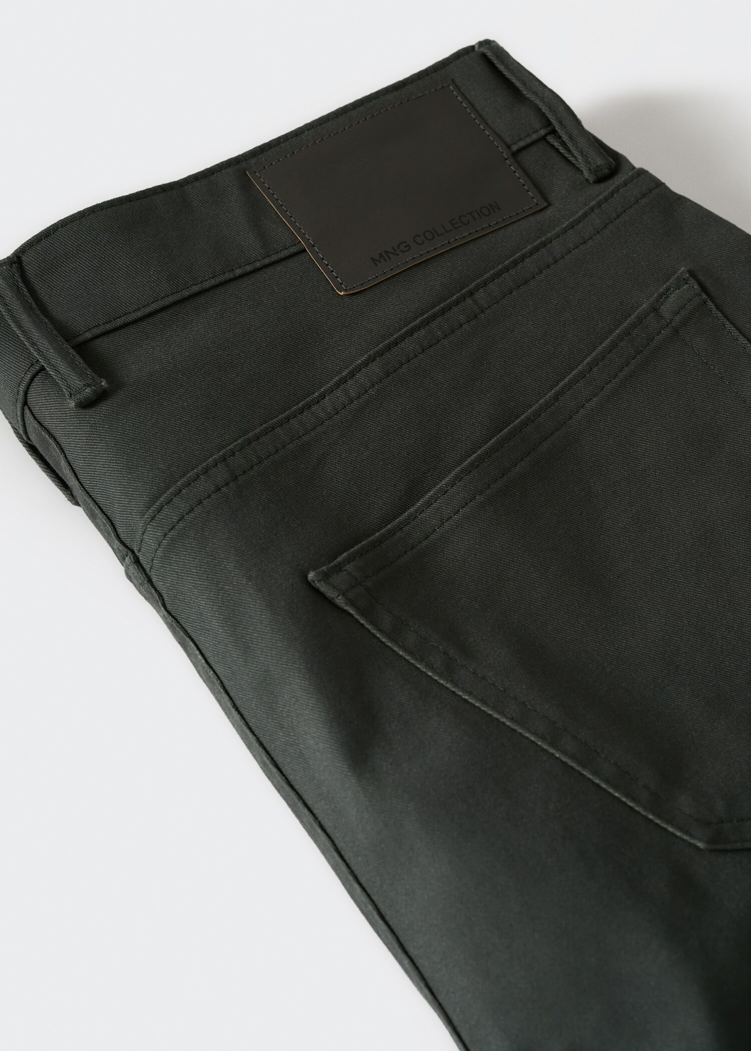 Slim fit denim-effect serge trousers - Details of the article 8