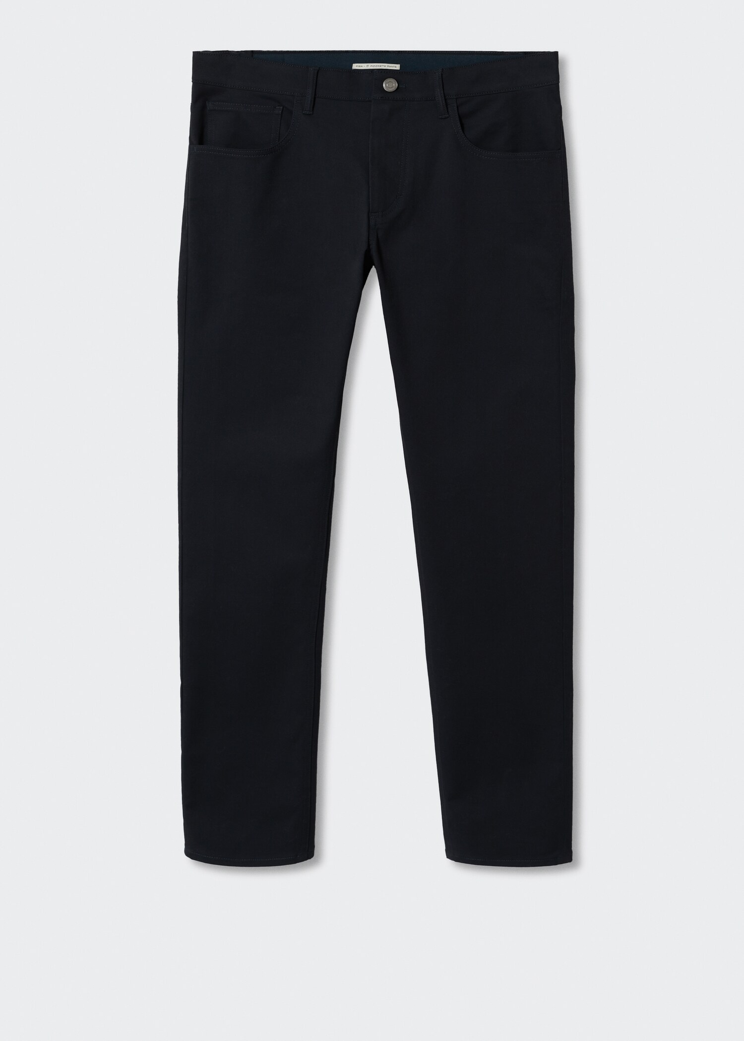 Slim fit denim-effect serge trousers - Article without model