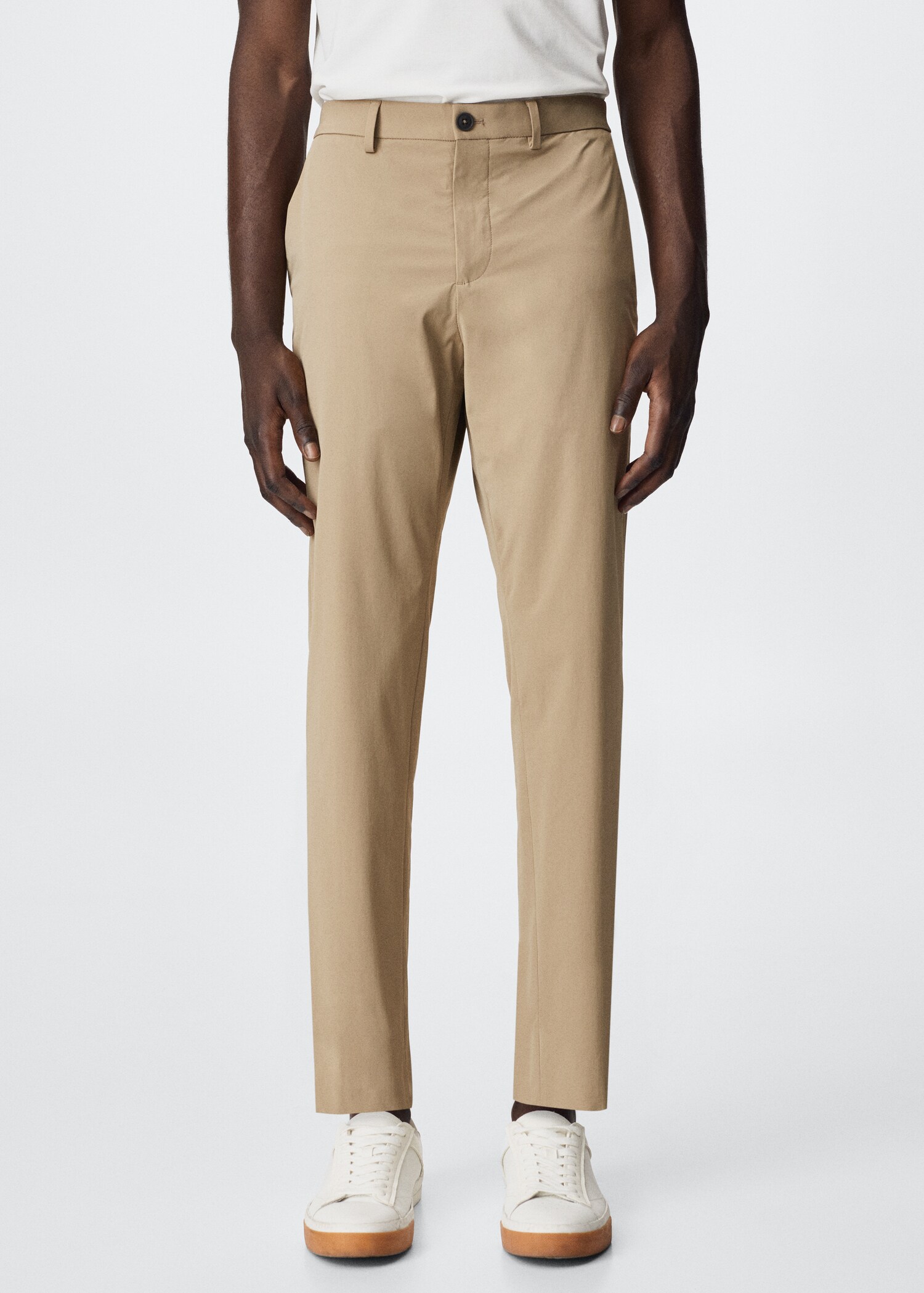 Slim-fit stretch suit trousers - Medium plane