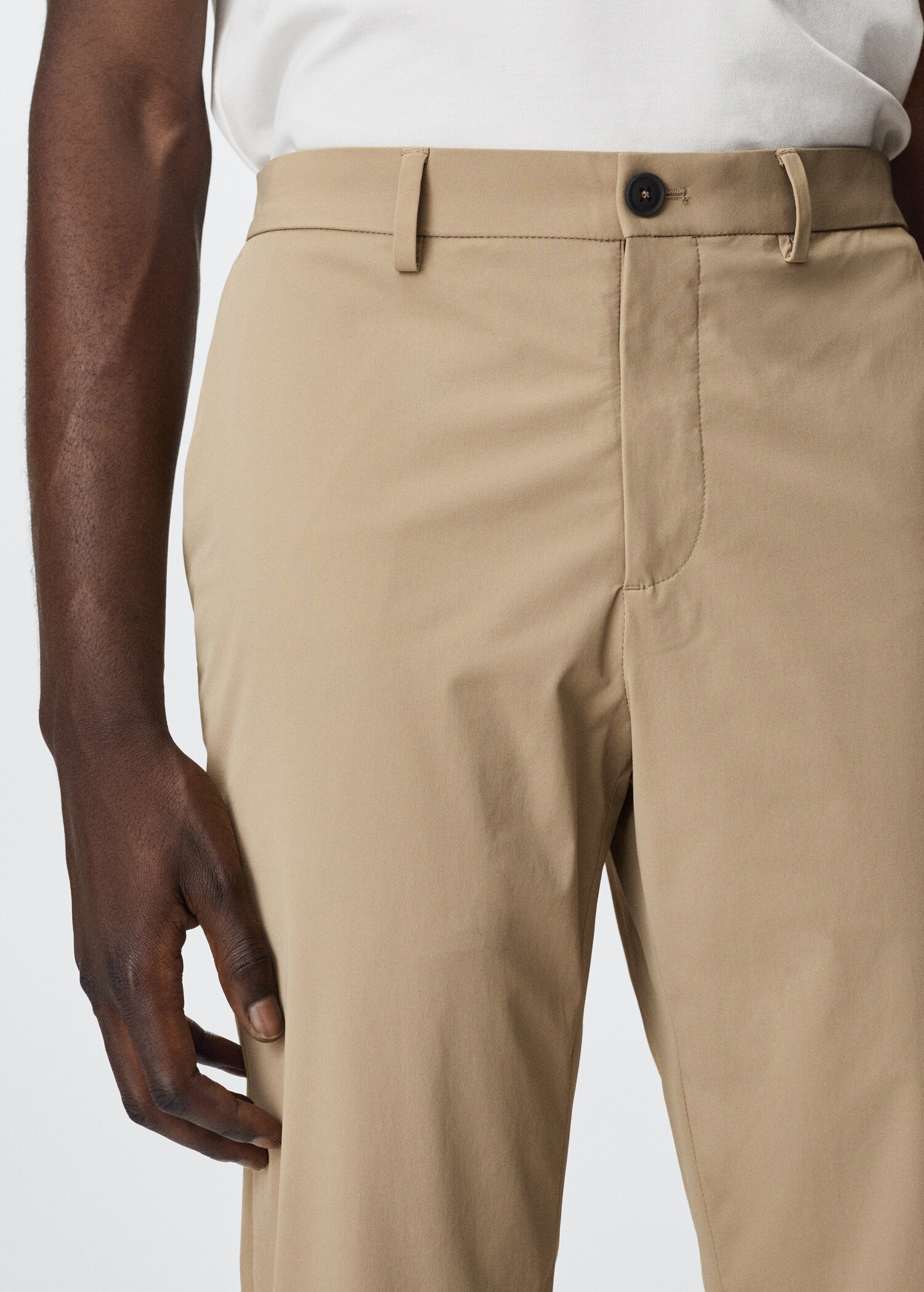 Slim-fit stretch suit trousers - Details of the article 1