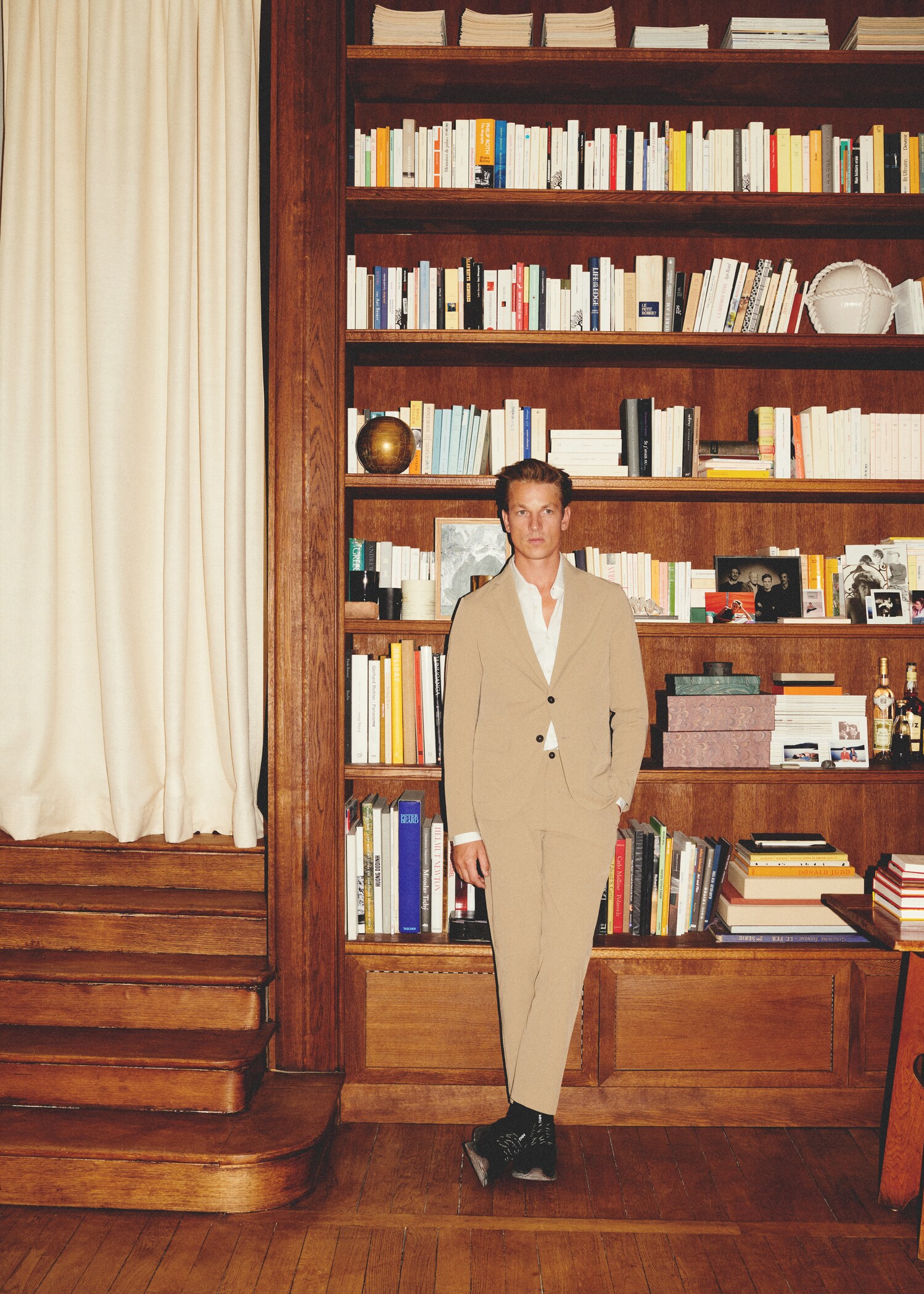 Slim-fit stretch suit trousers - Details of the article 5
