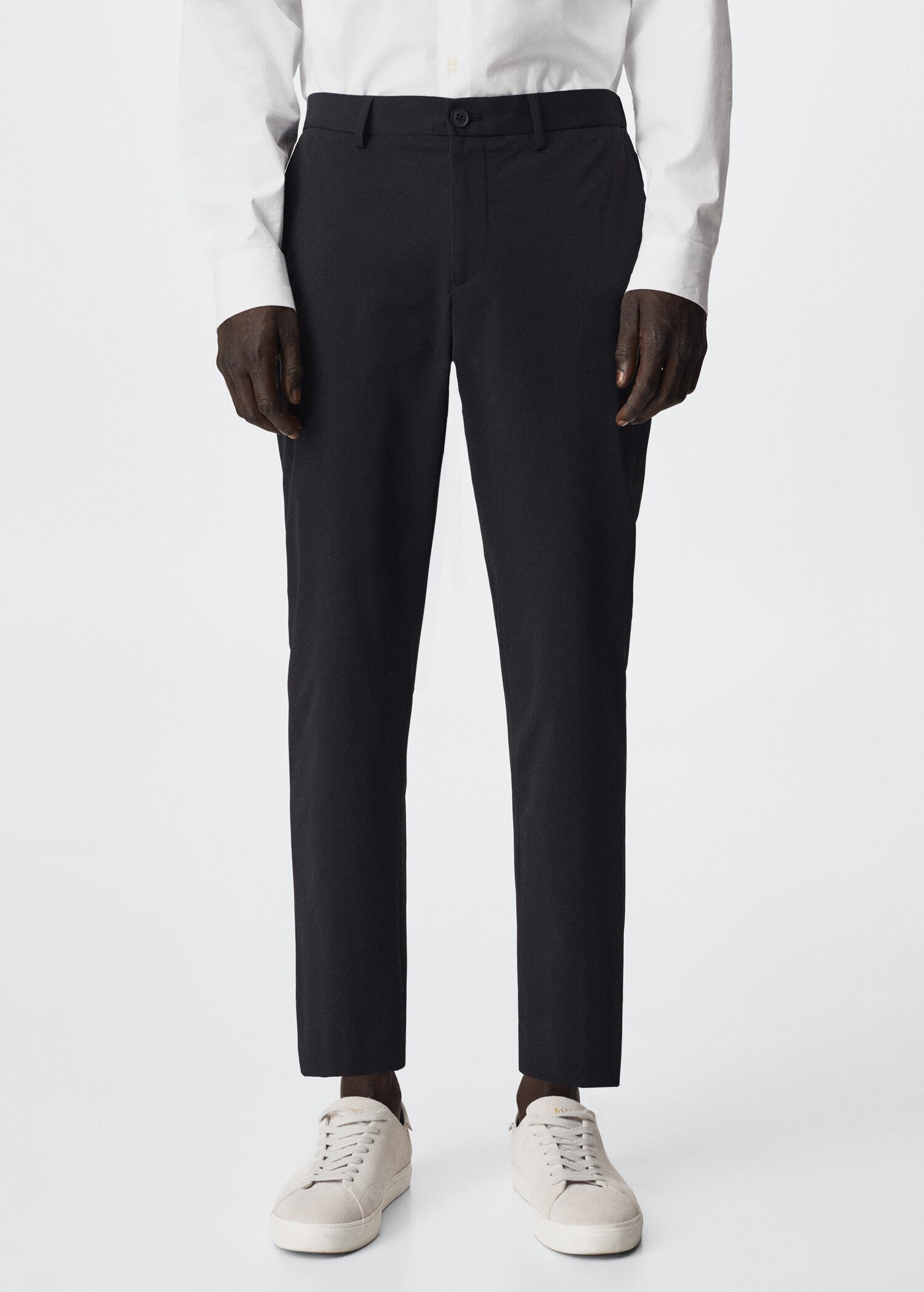 Slim-fit stretch suit trousers - Medium plane